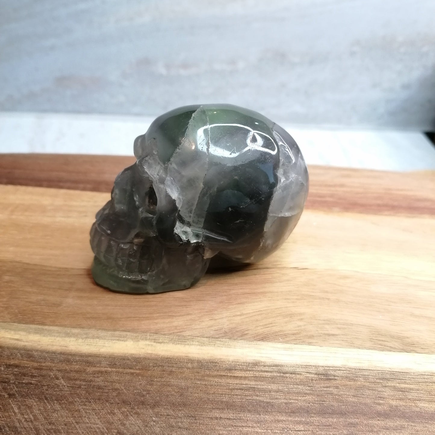 Large Dark Green Fluorite Skull