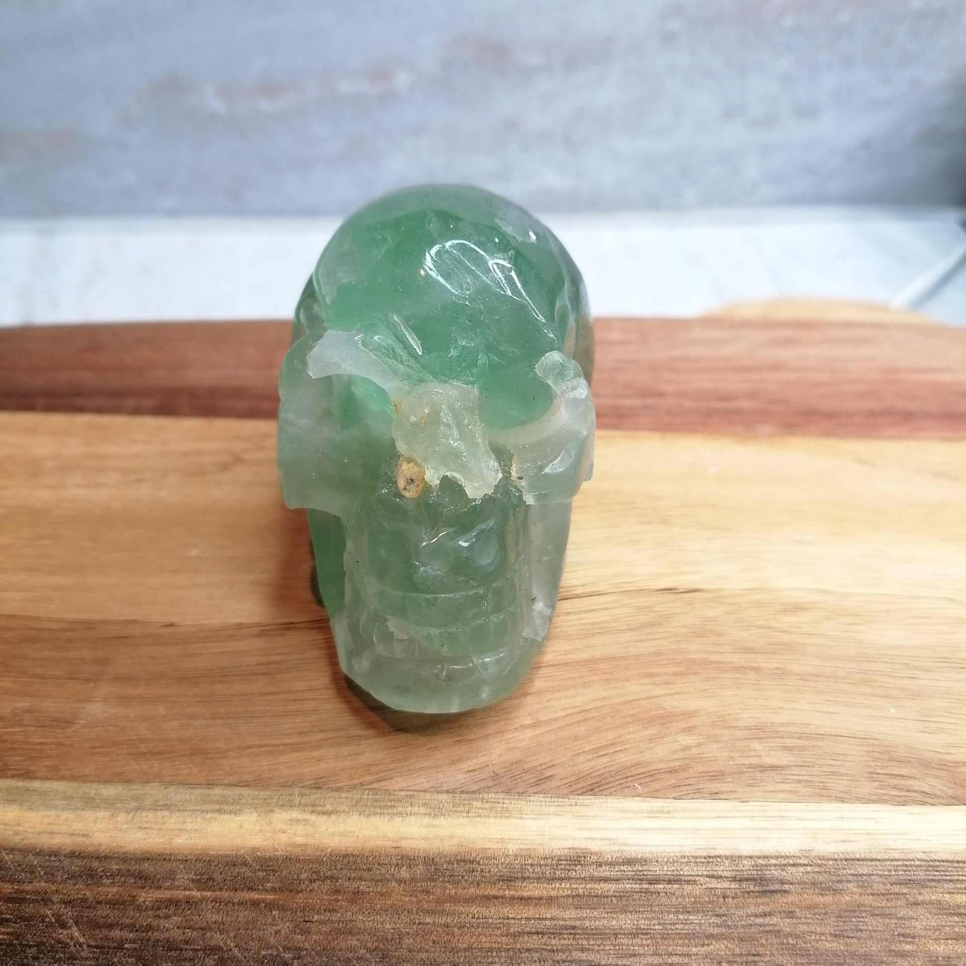 Light Green Fluorite Skull