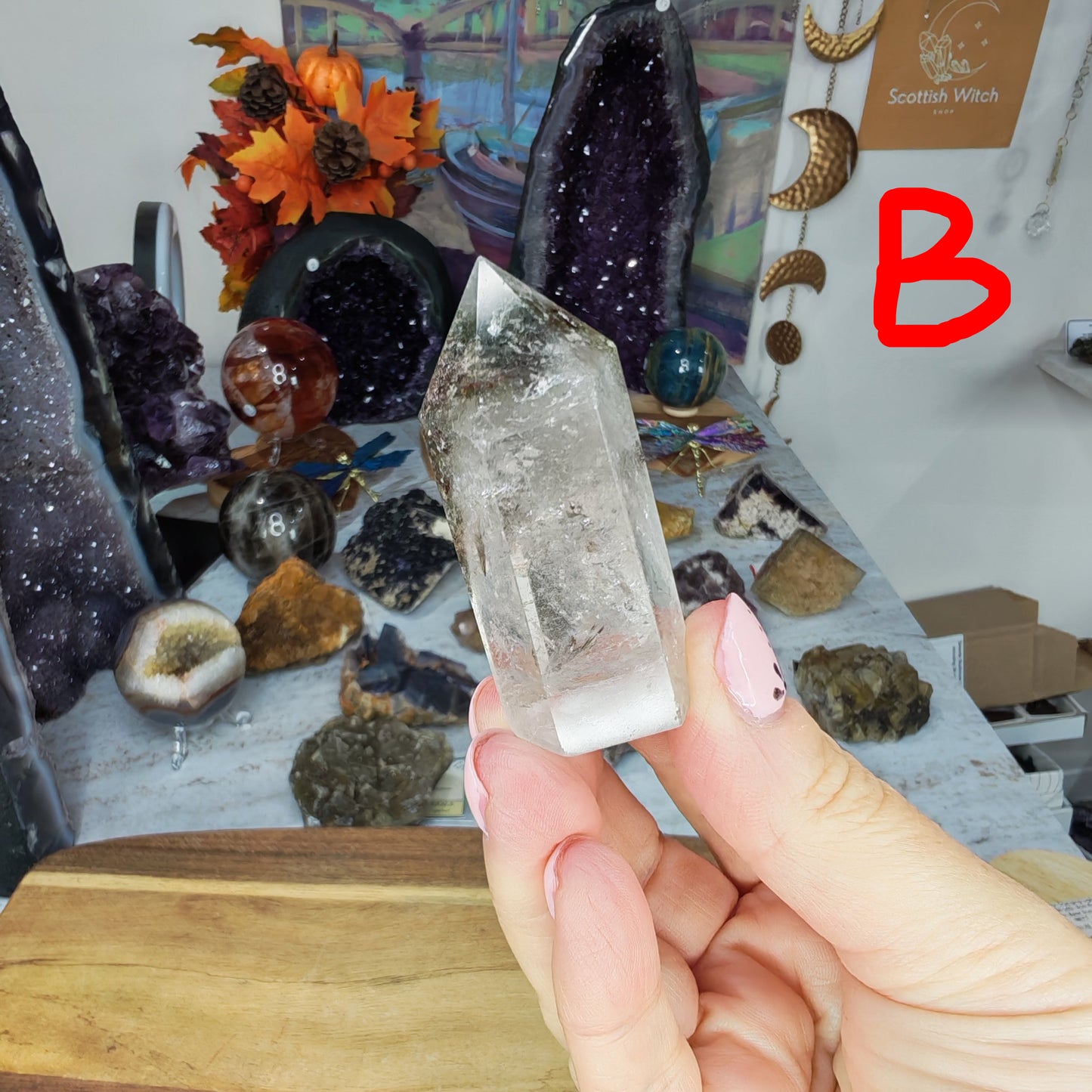 Garden Quartz Mini Tower with Green Chlorite Inclusions