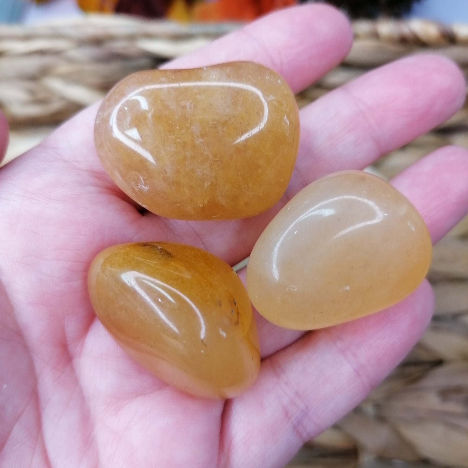 Golden Healer Quartz large Crystal Tumble with beautiful shades of orange