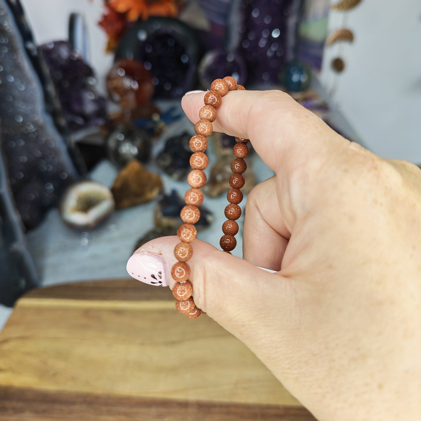 Goldstone Beaded Bracelet