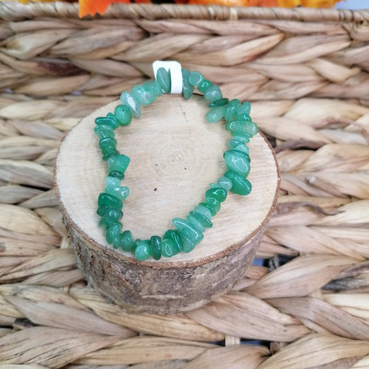 Green Aventurine Crystal Chip Bracelet