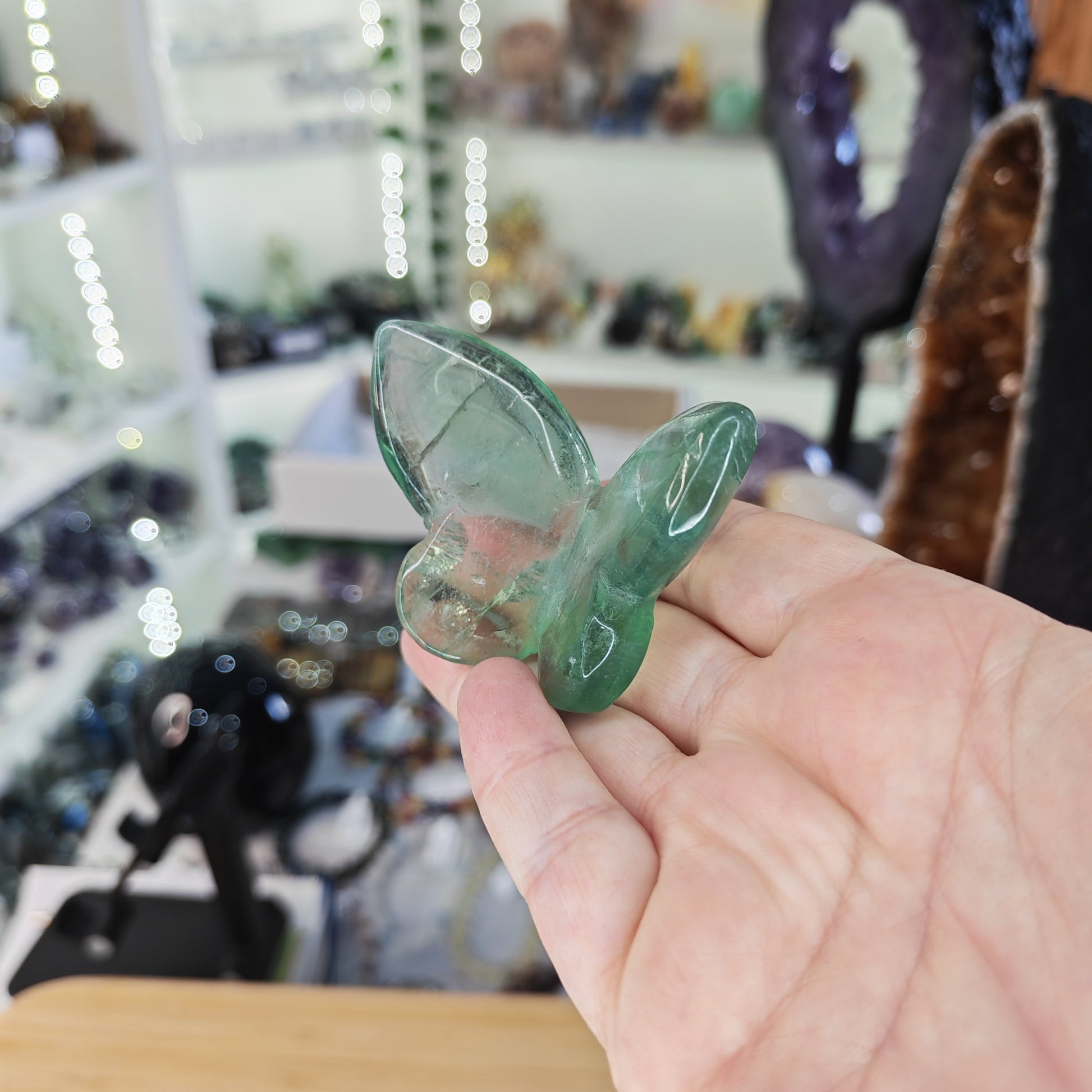 Green Fluorite 3D Butterfly