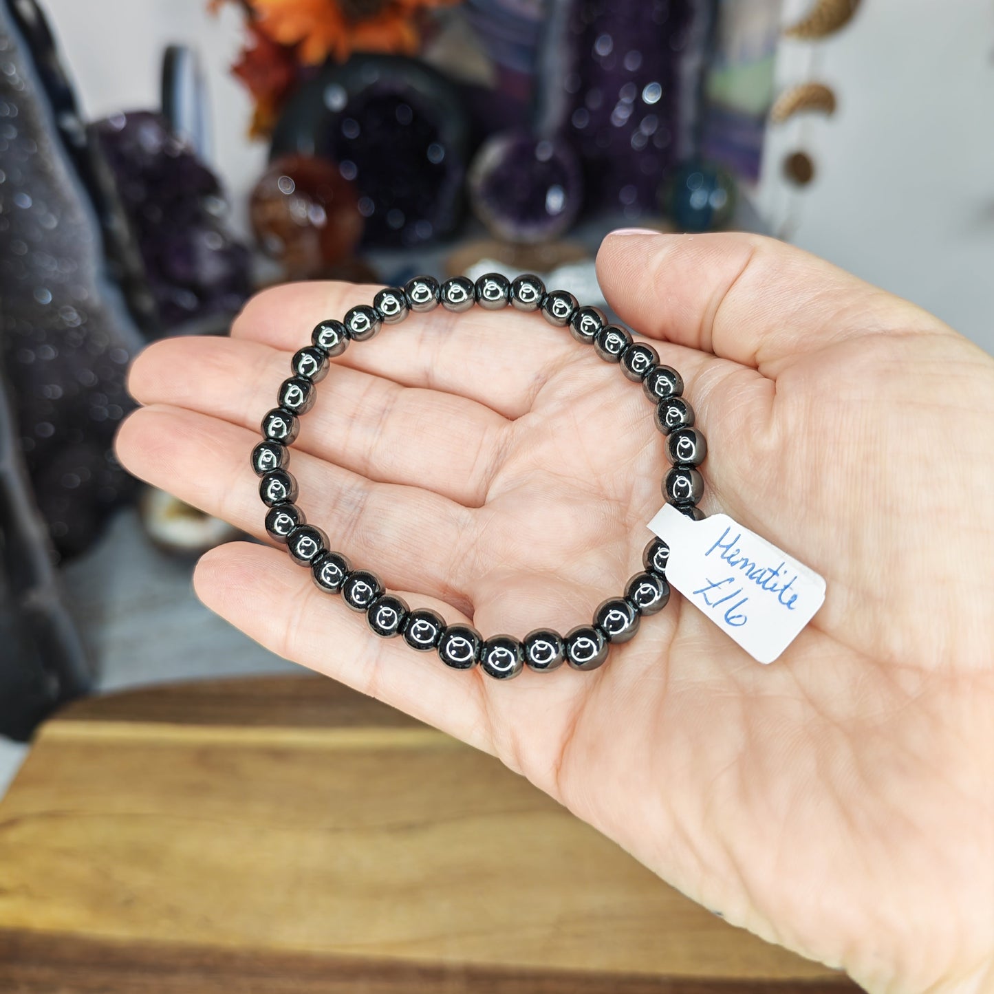 Hematite Bead Bracelet, High Grade