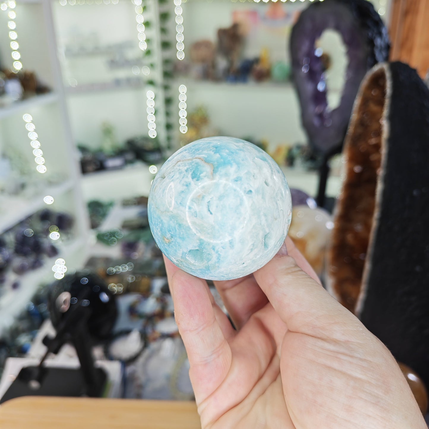 Hemimorphite Sphere