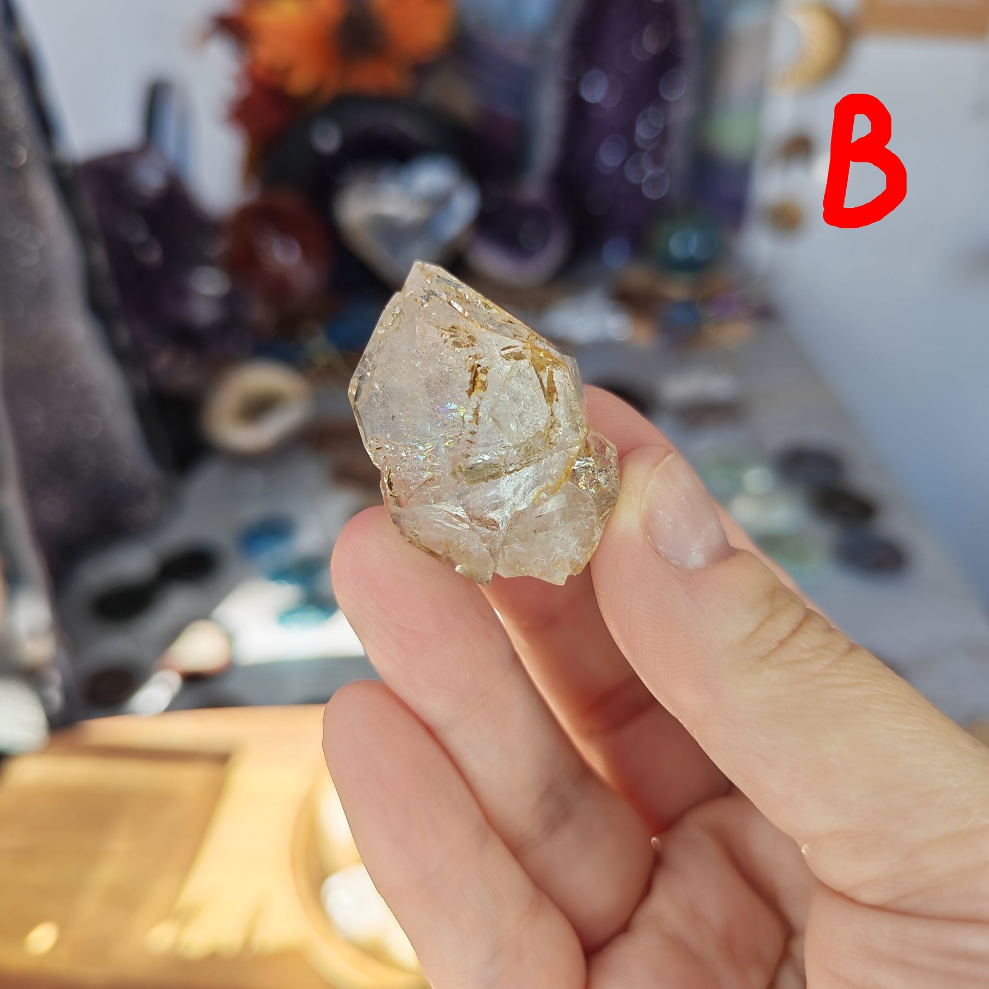 Herkimer Diamond with Golden healer