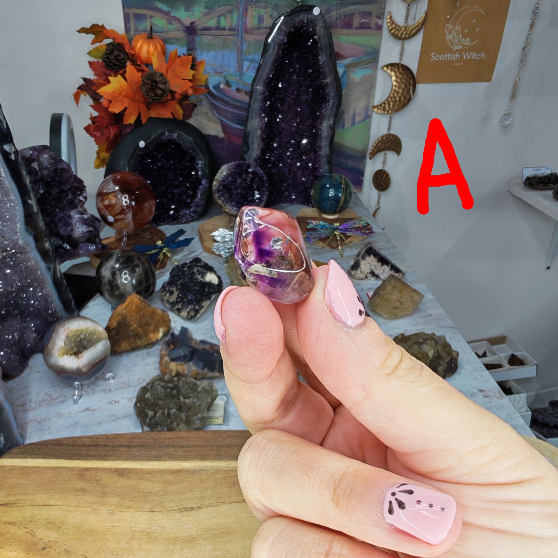 High Grade Purple Amethyst Tumble with Smokey Quartz Hue