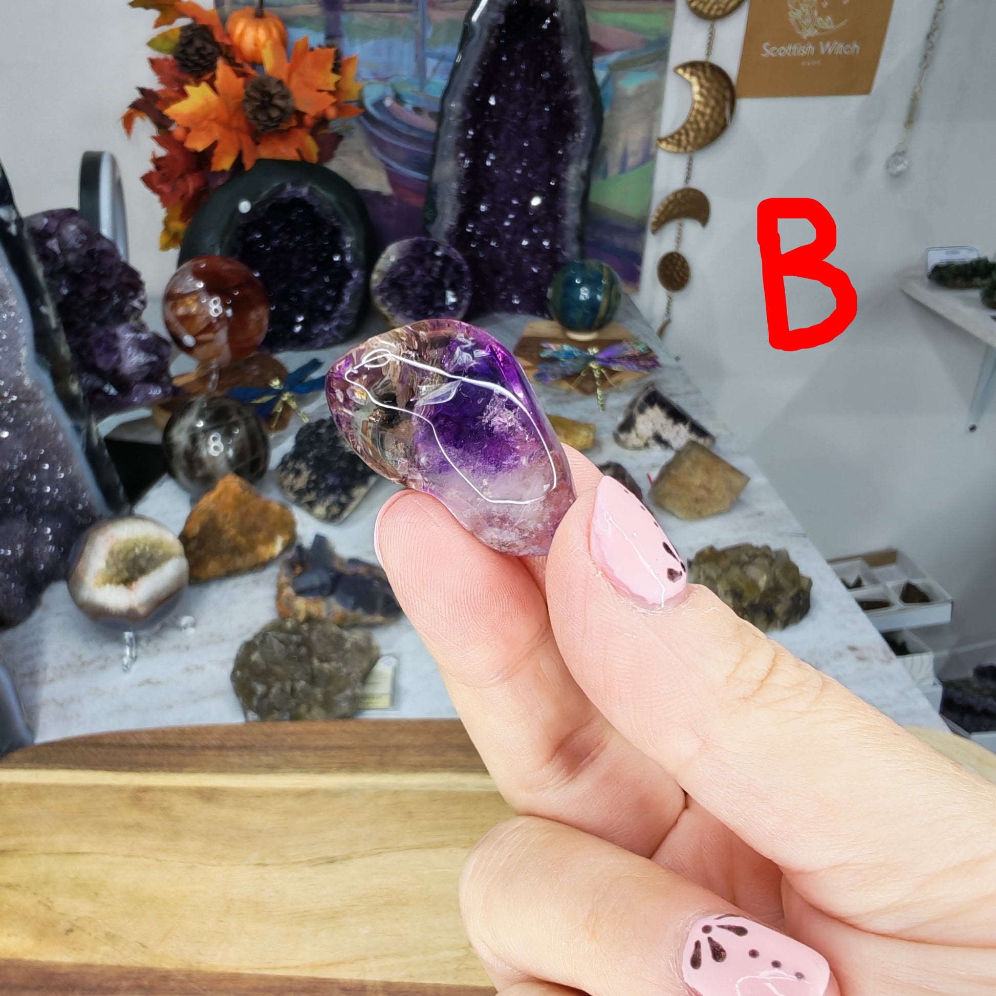 High Grade Amethyst Tumble with purple and smokey hues