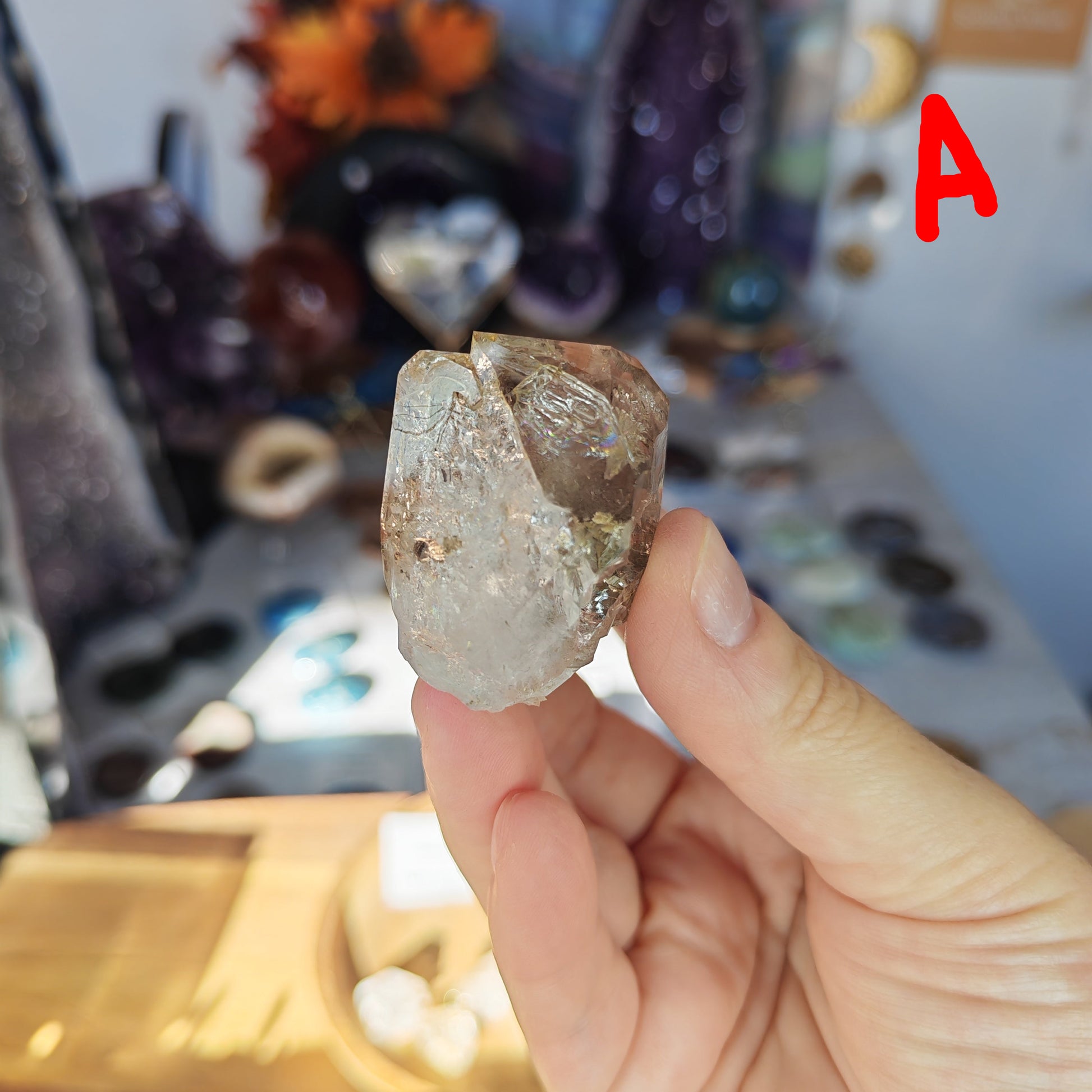 High Grade Herkimer Diamond Option with a smokey hue