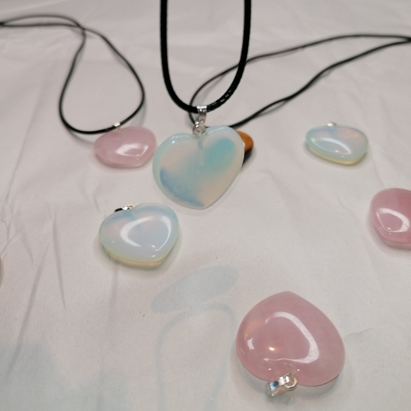 opalite heart necklace