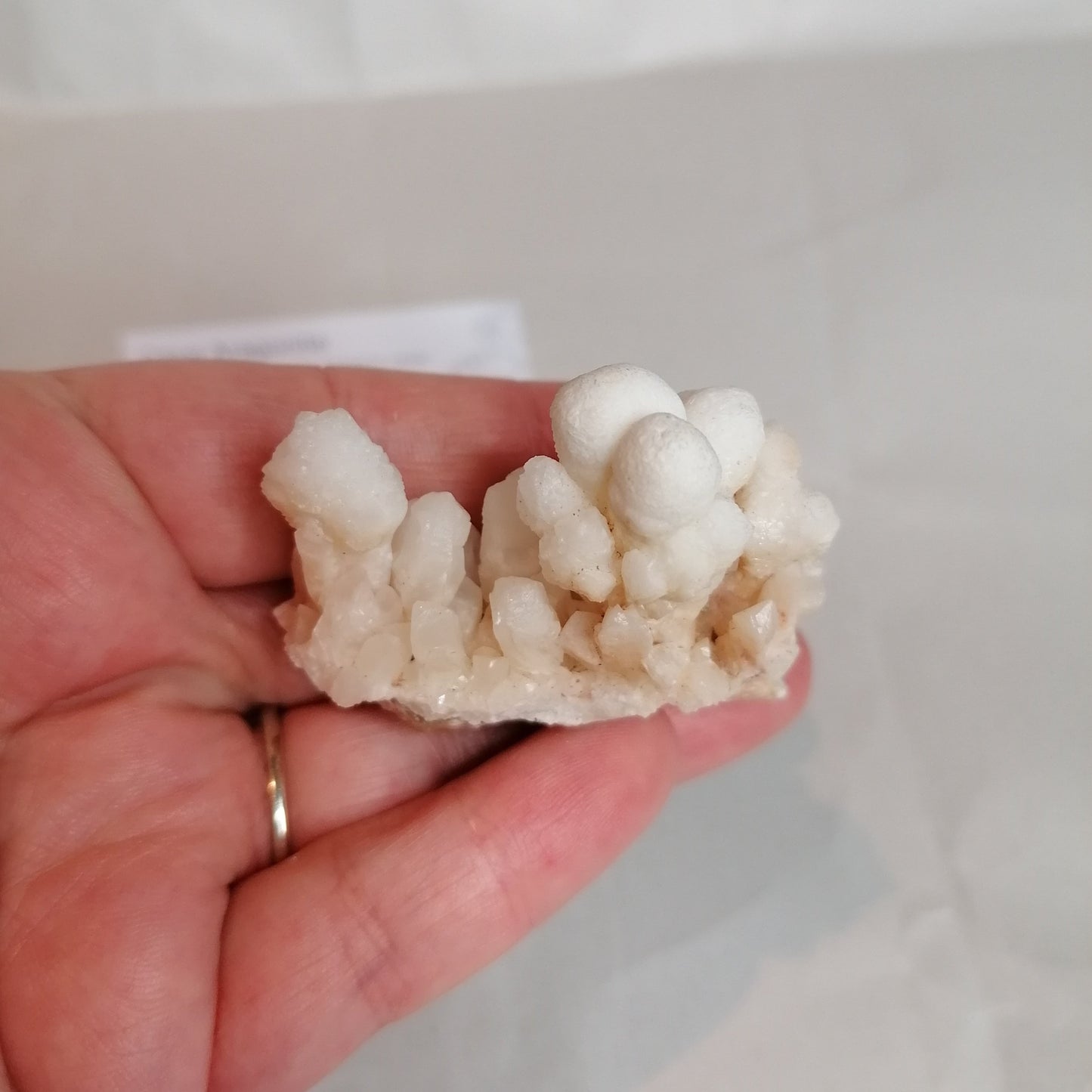 white cave aragonite crystal