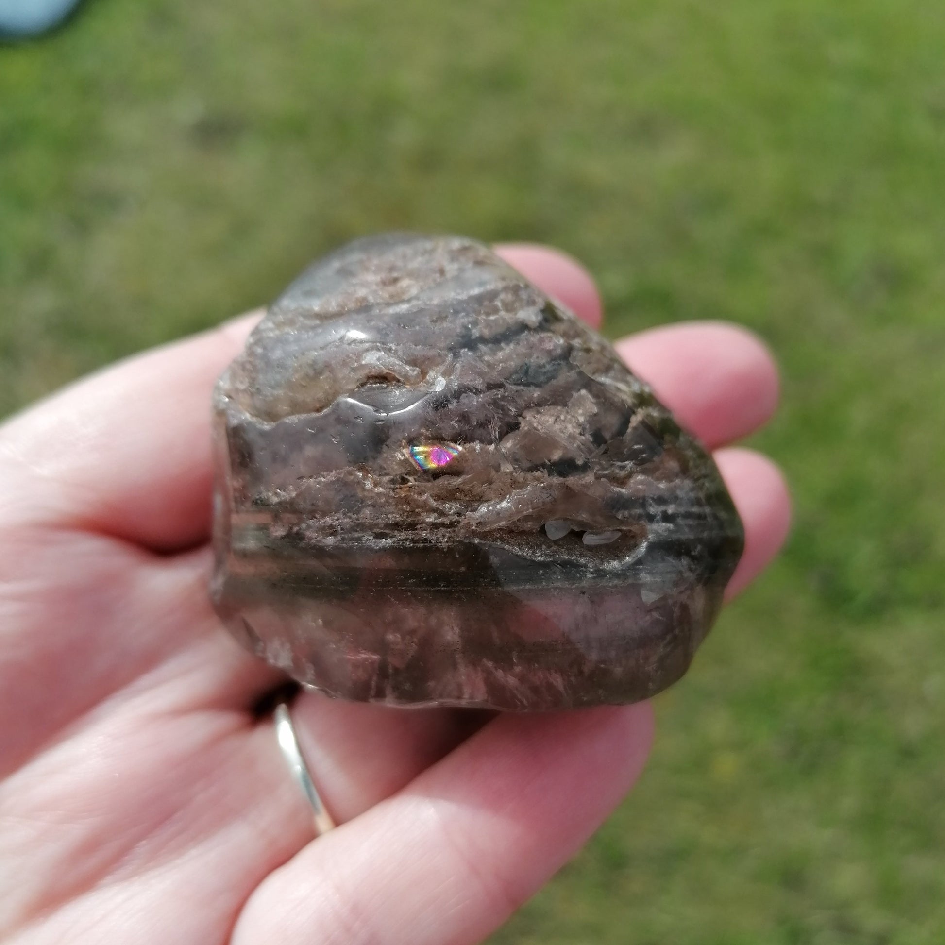 Thousand Layer Garden Quartz with Rainbow