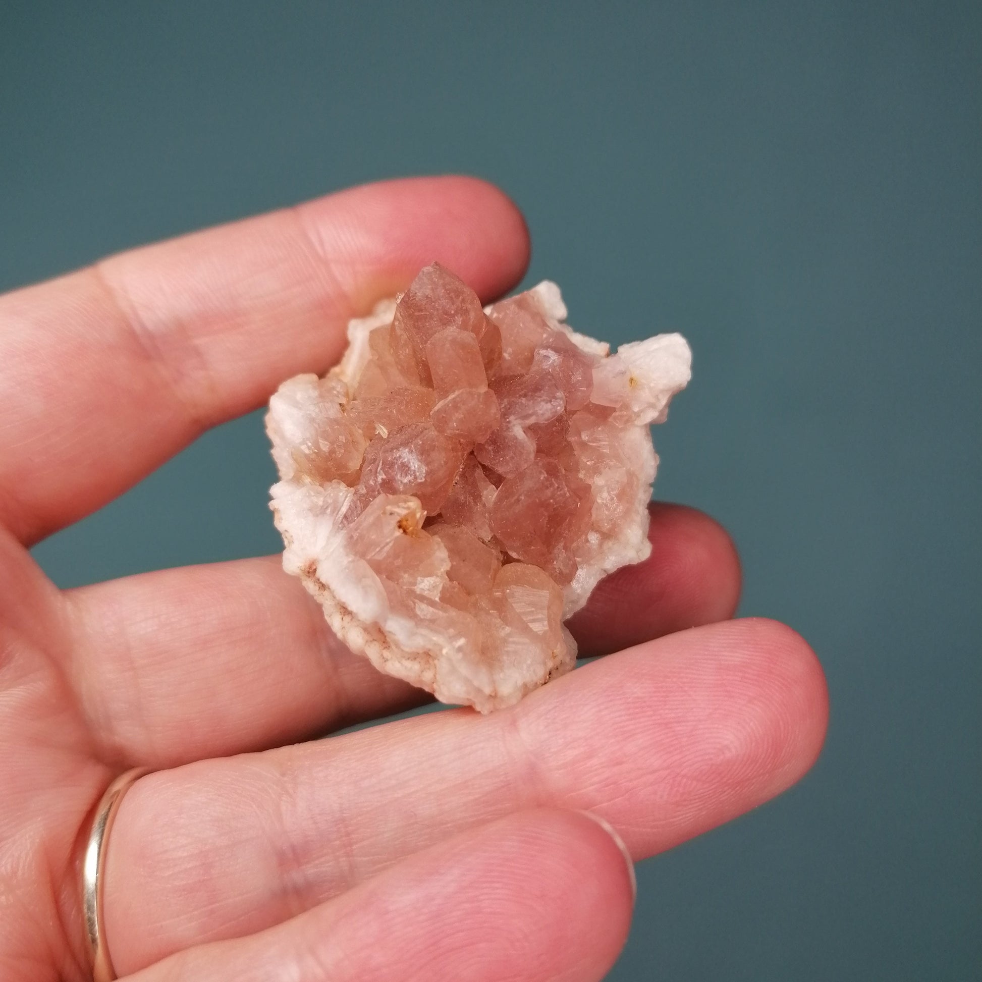 small pink amethyst geode