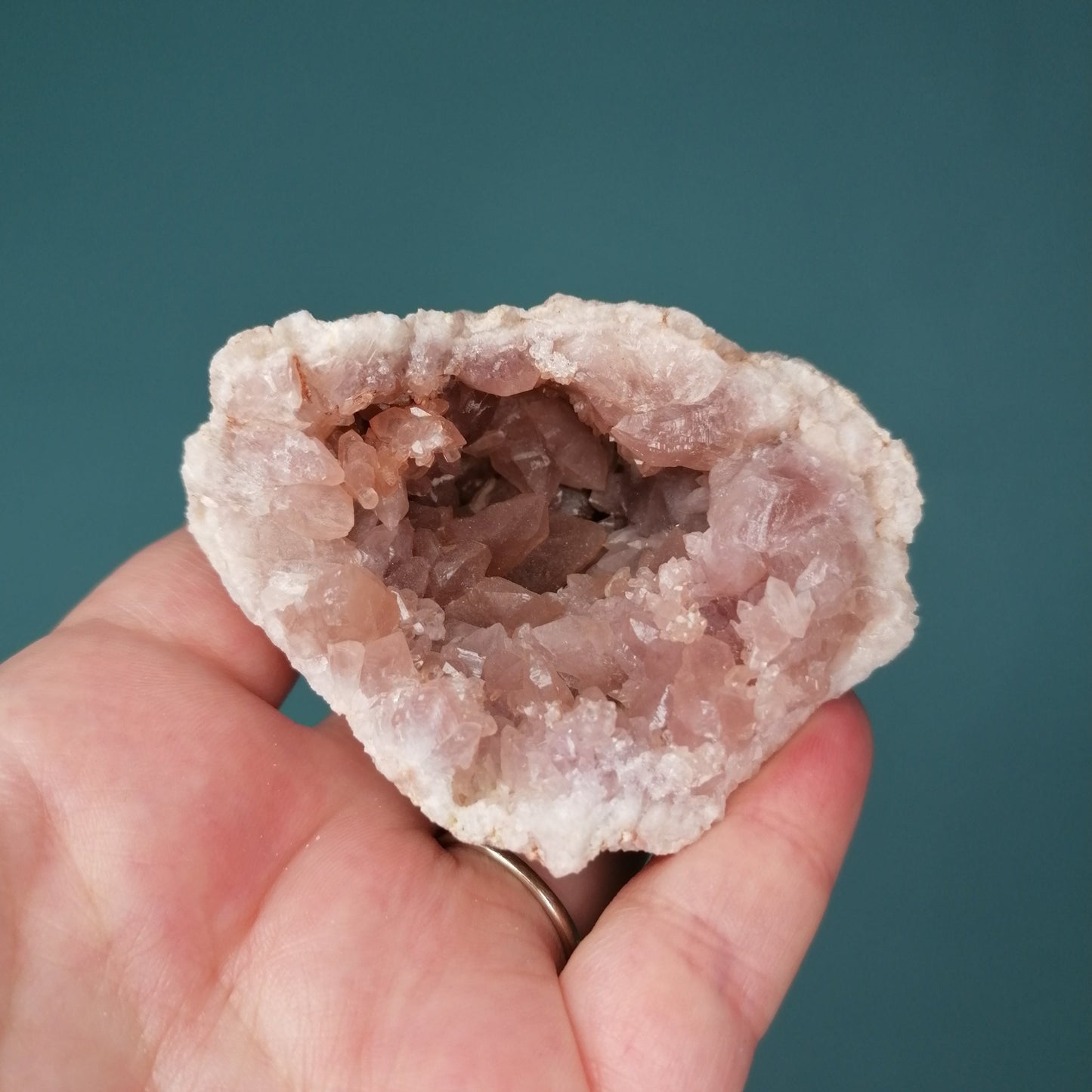 medium size pink amethyst geode 