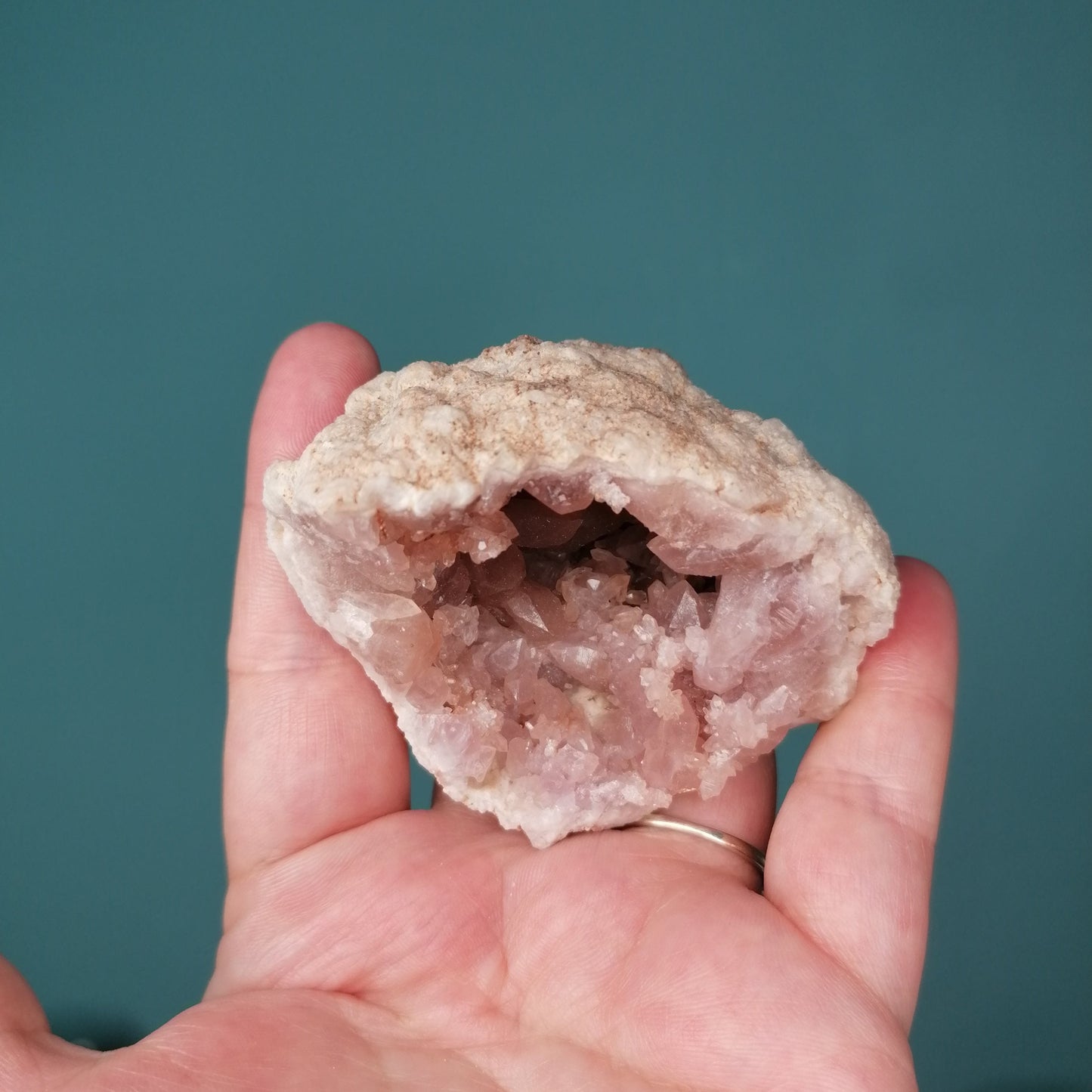 medium size pink amethyst geode