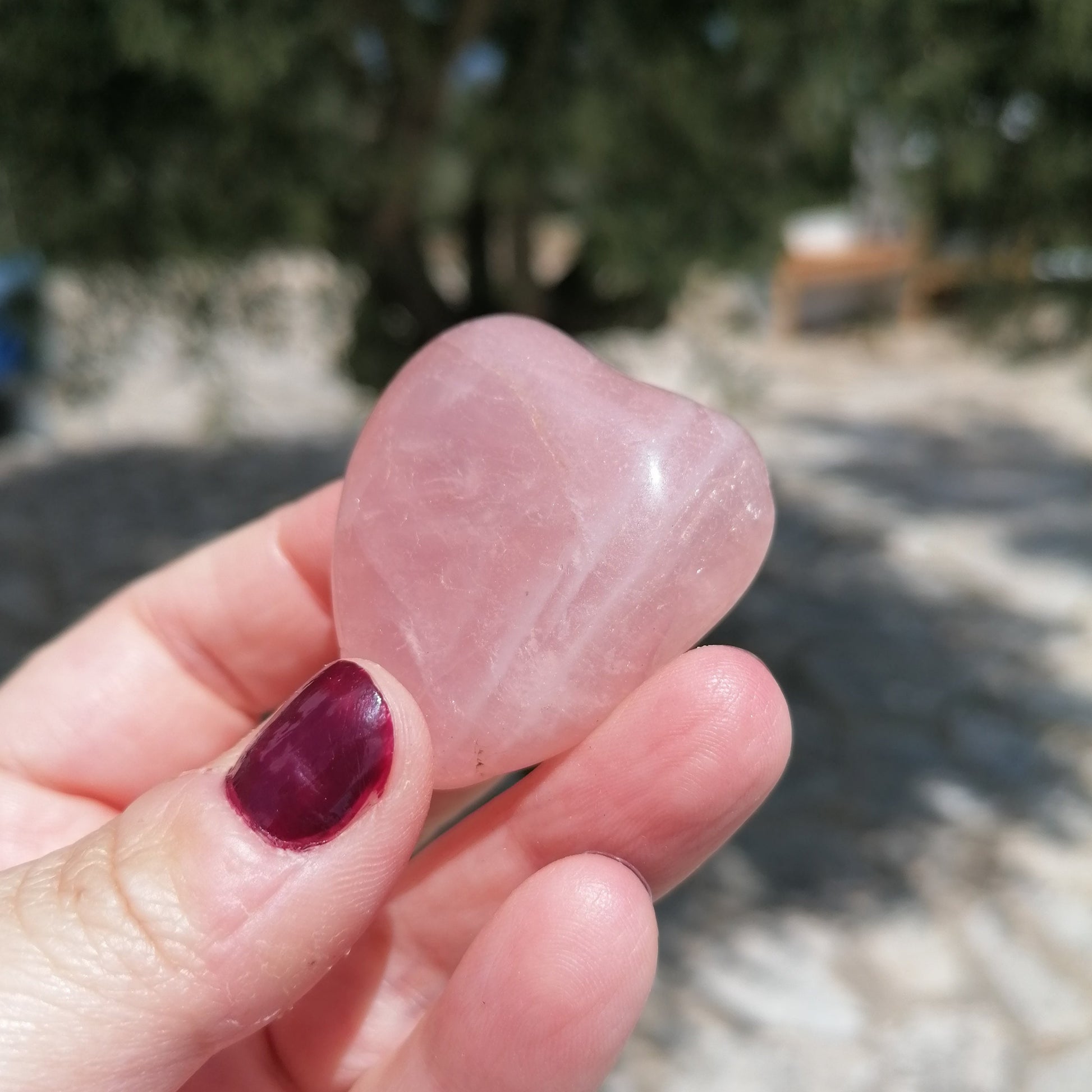 pink rose quartz crystal tumble