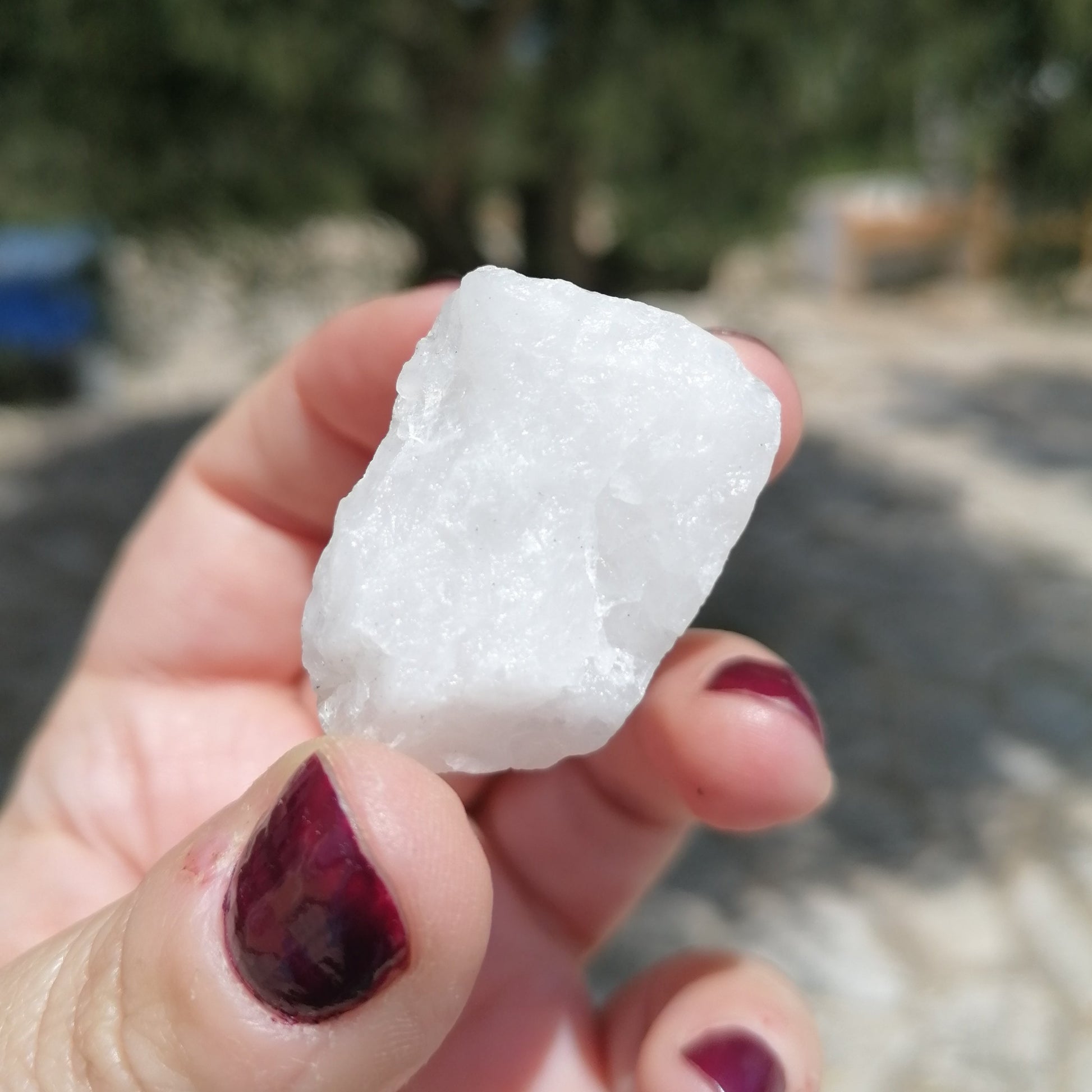 white quartz glow stone raw chunk