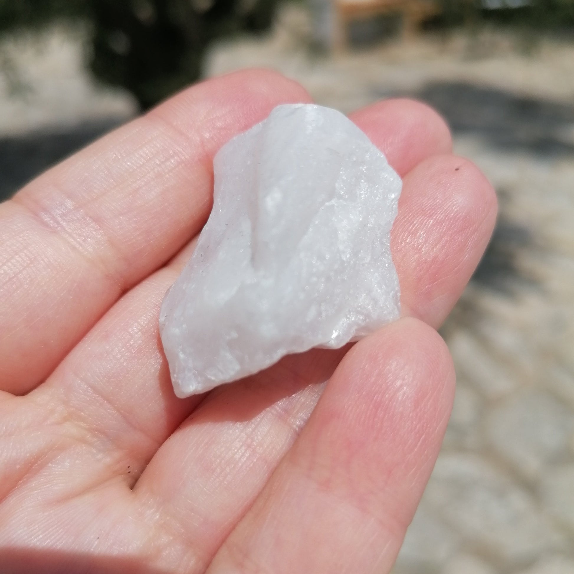 white quartz glow stone raw chunk