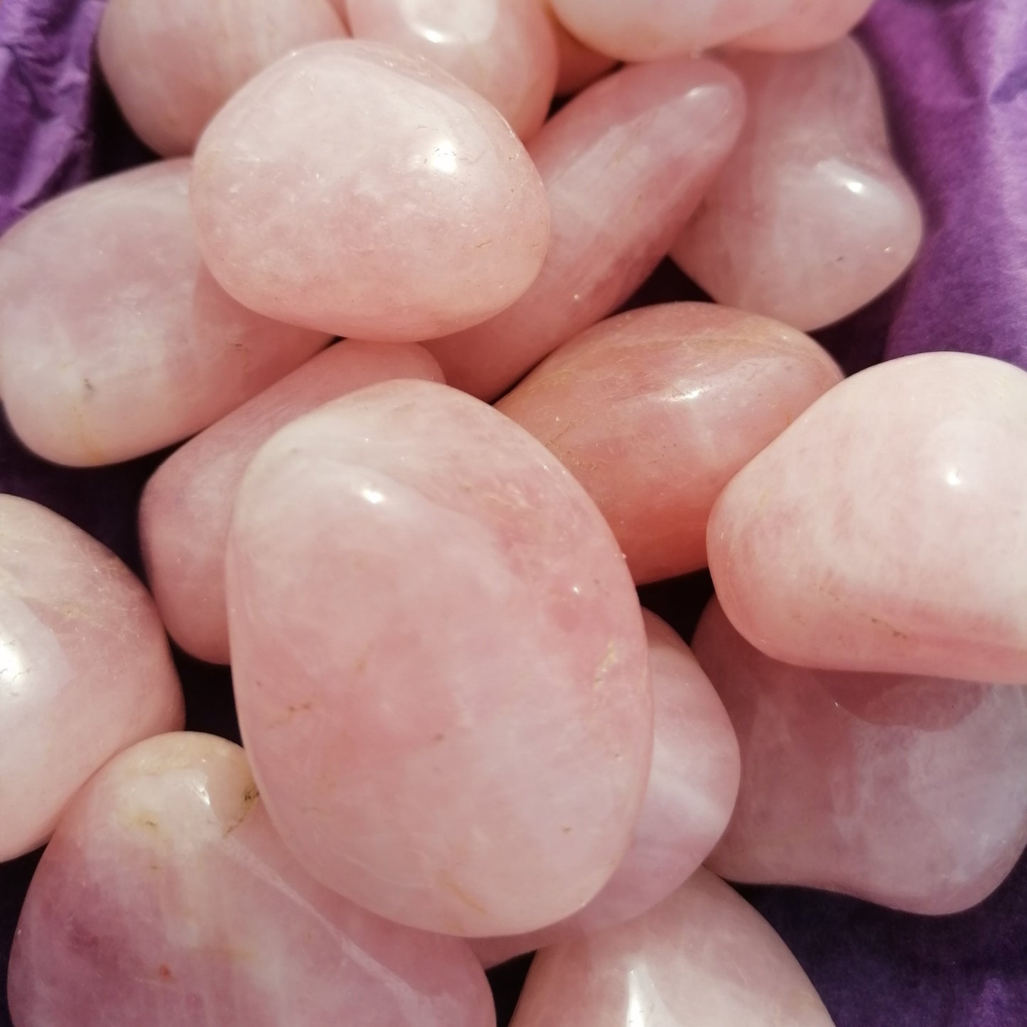 pink rose quartz crystal tumble