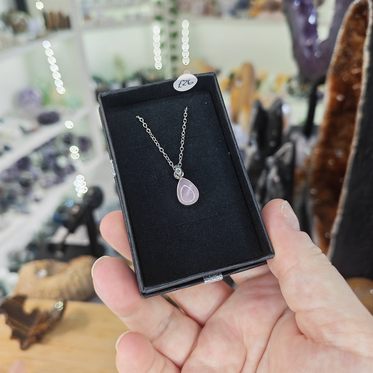 Kunzite Necklace 925s