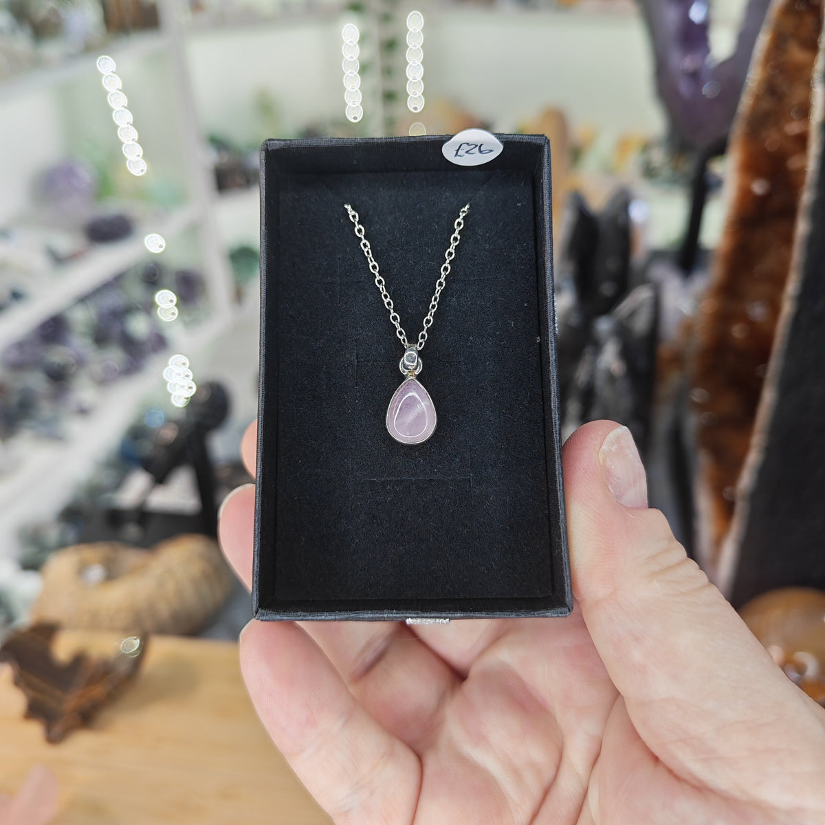 Kunzite Sterling Silver Necklace