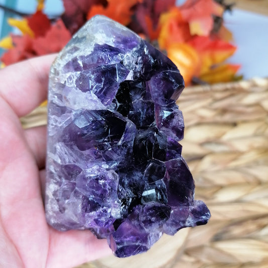 Dark Purple Amethyst Druzy Tower Large