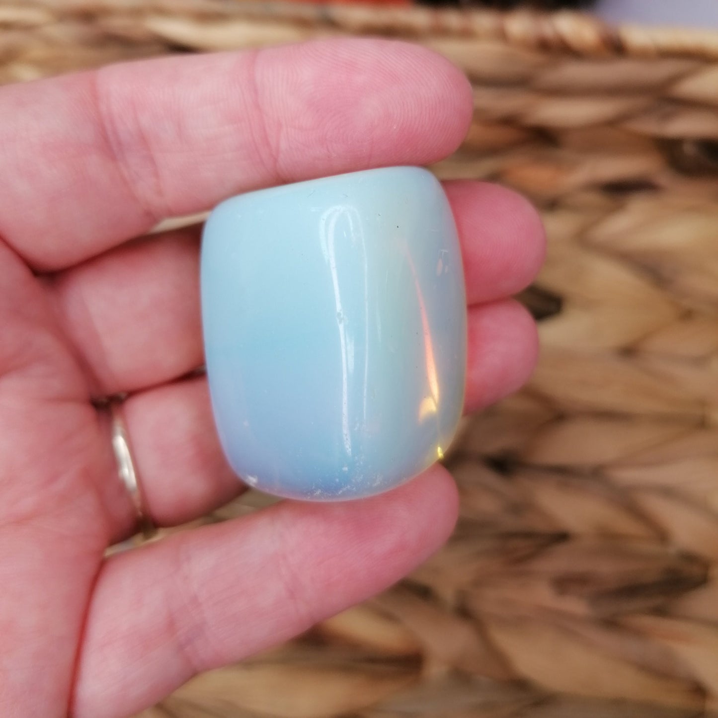 Large White Opalite tumblestone