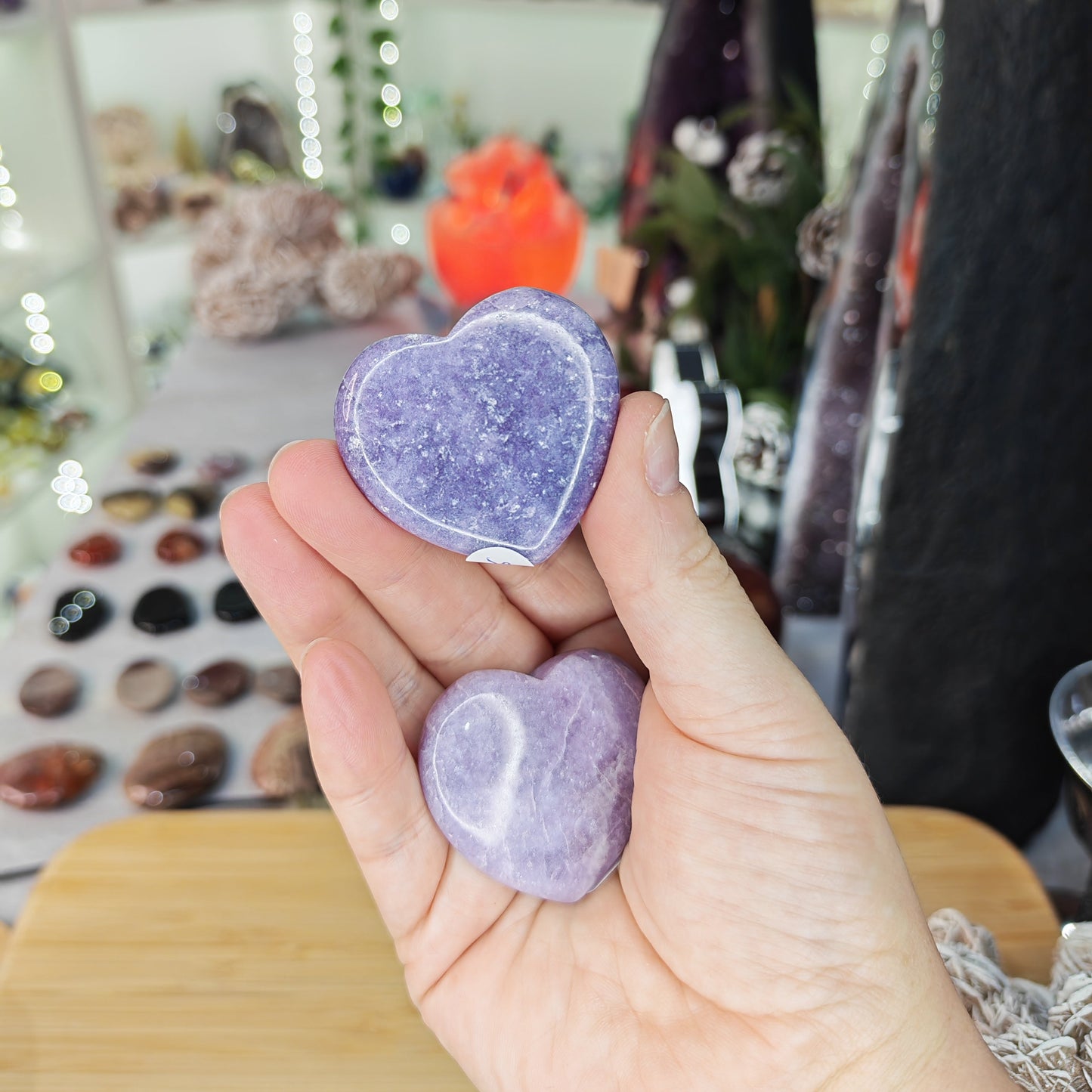 Lepidolite Pocket Heart