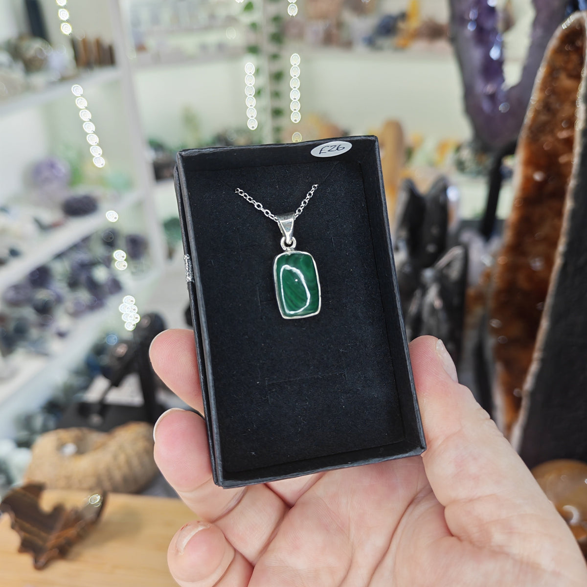 Malachite Sterling Silver Necklace