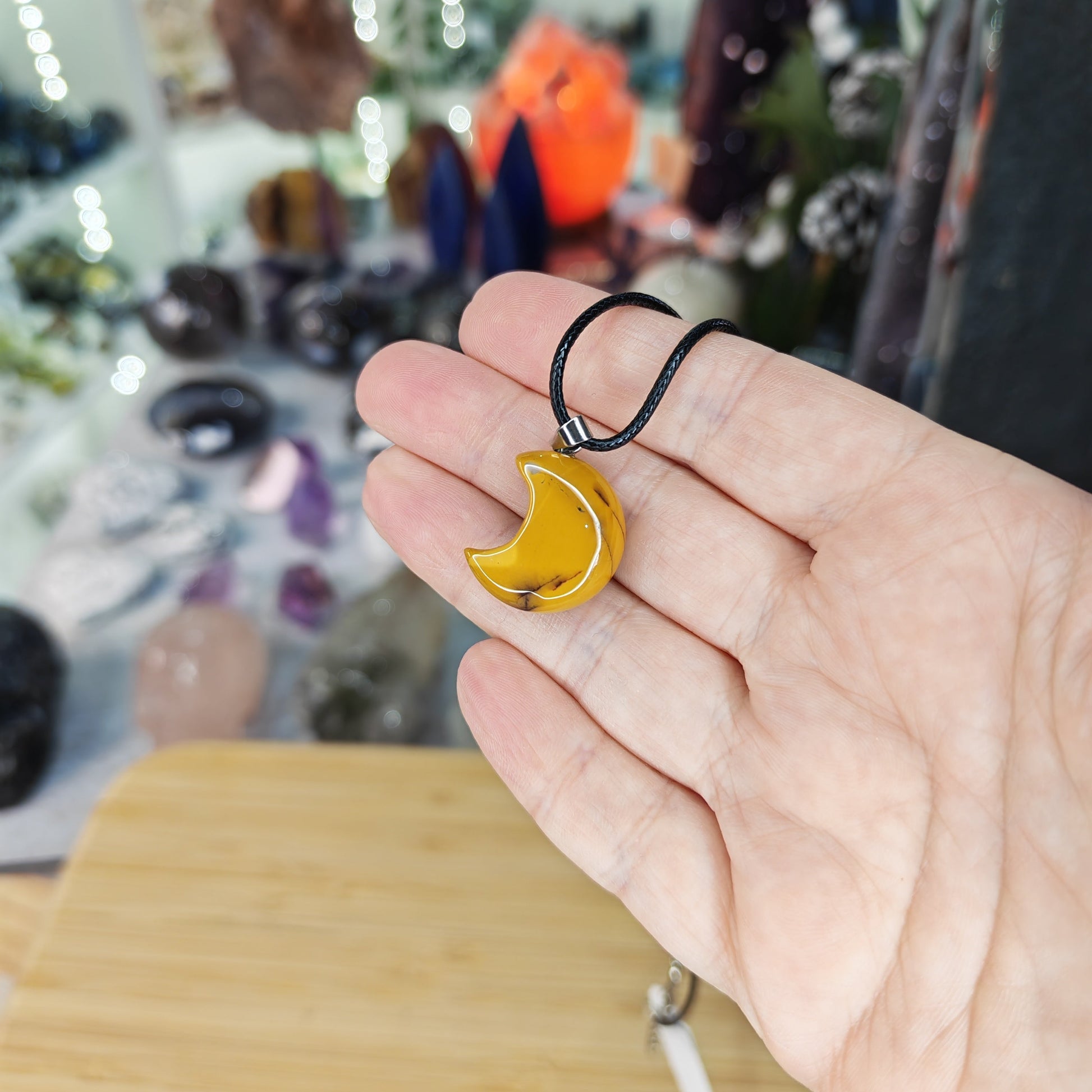 Mookaite Crystal Moon Necklace
