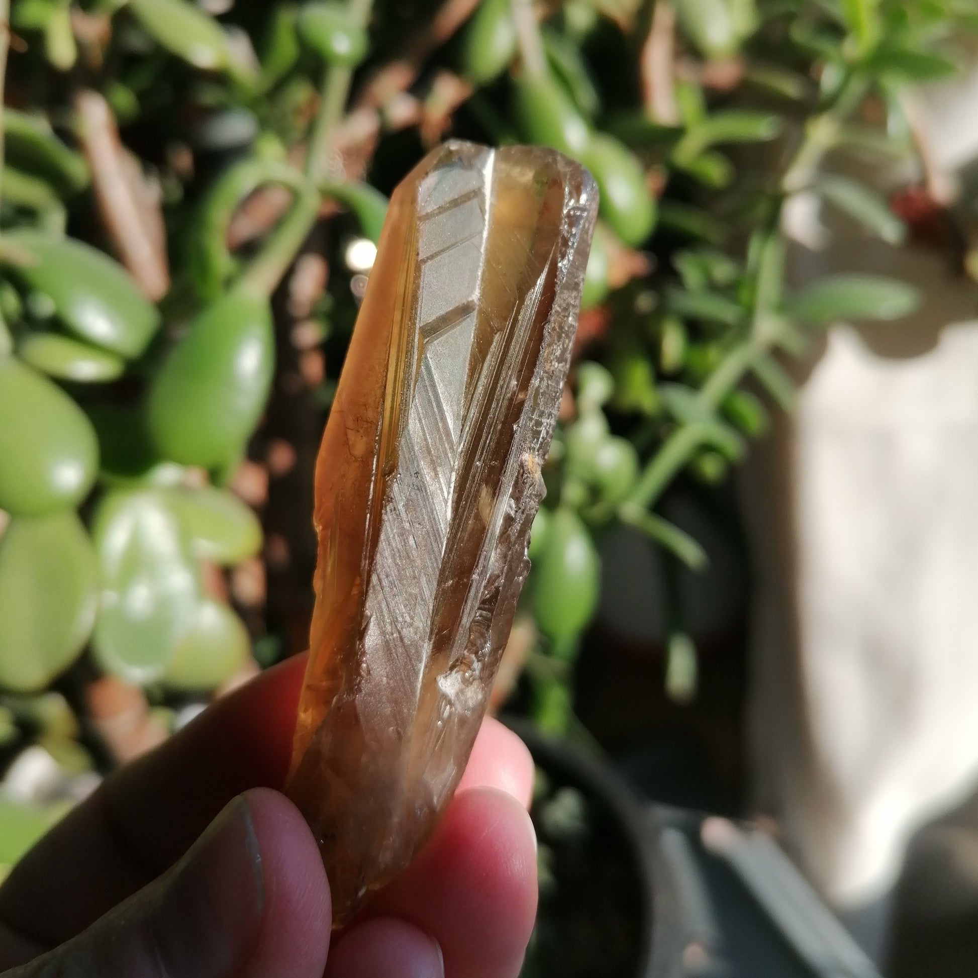 Dark golden brown natural citrine option A