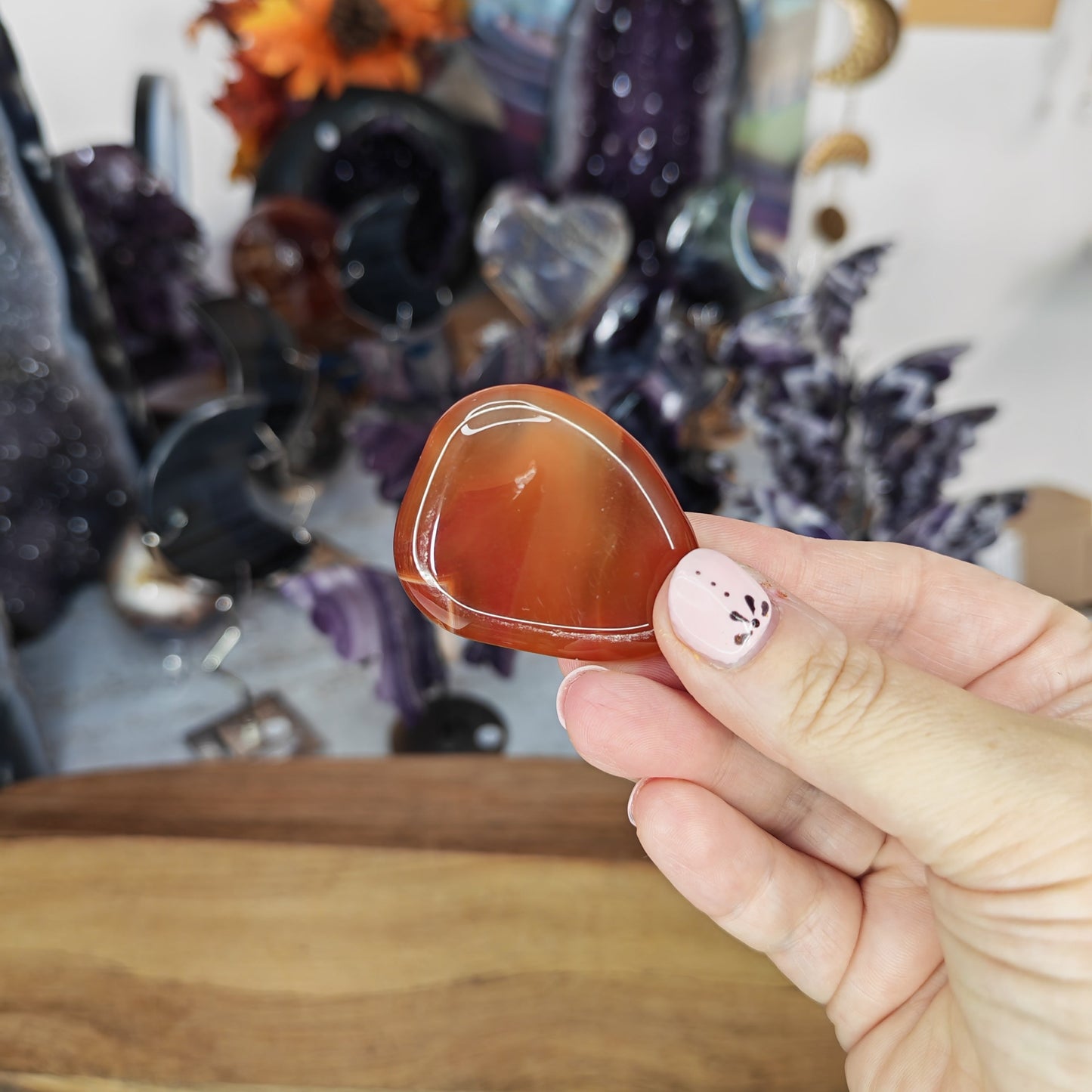 Orange Carnelian Pocket Stone