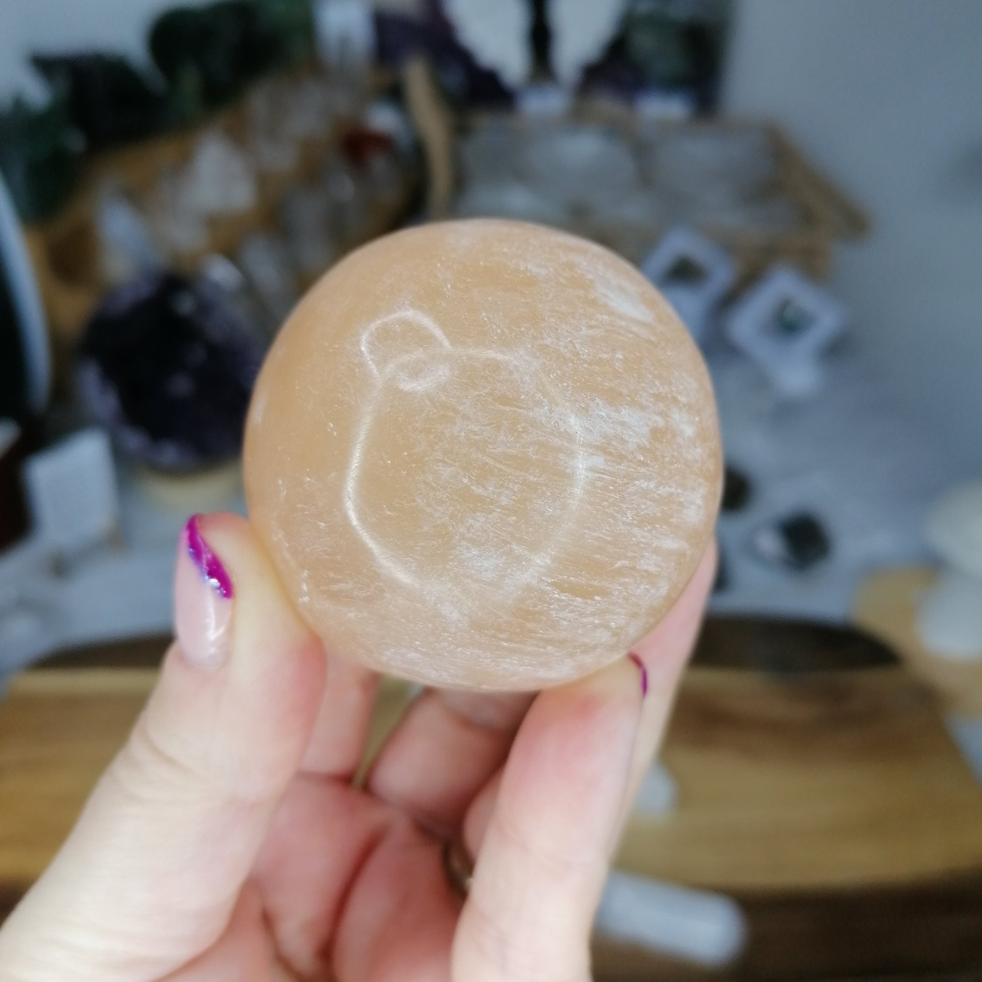 Orange Selenite Sphere