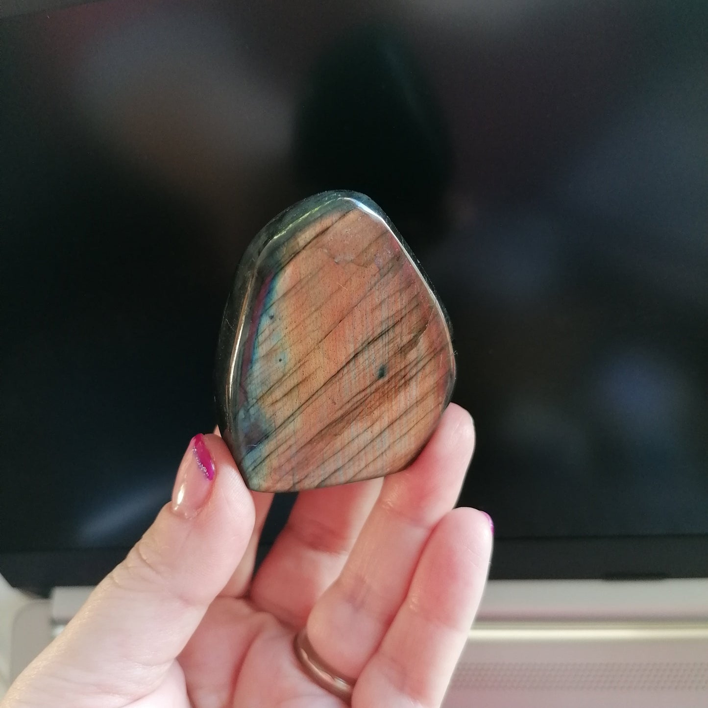 orange and yellow labradorite mini freeform