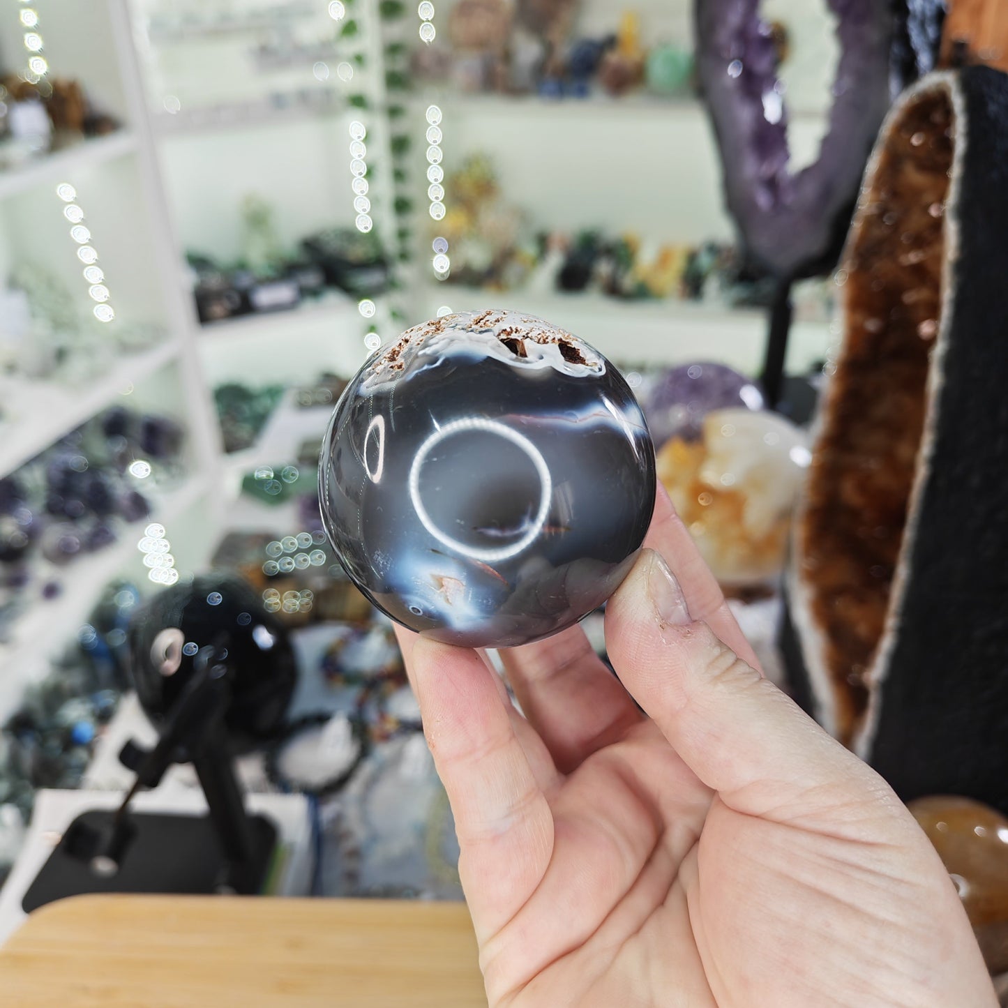 Orca Agate Sphere