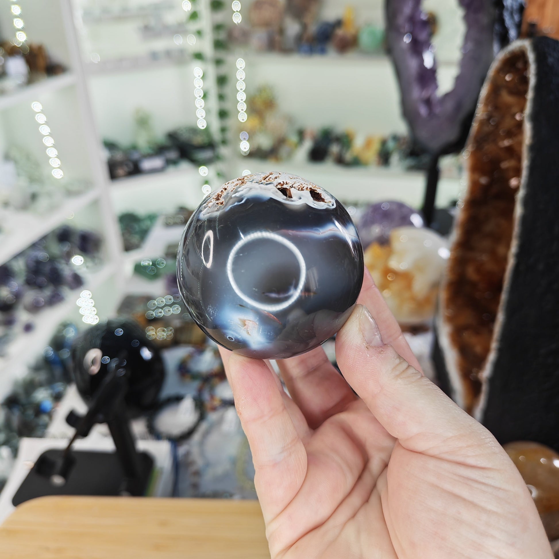 Orca Agate Sphere