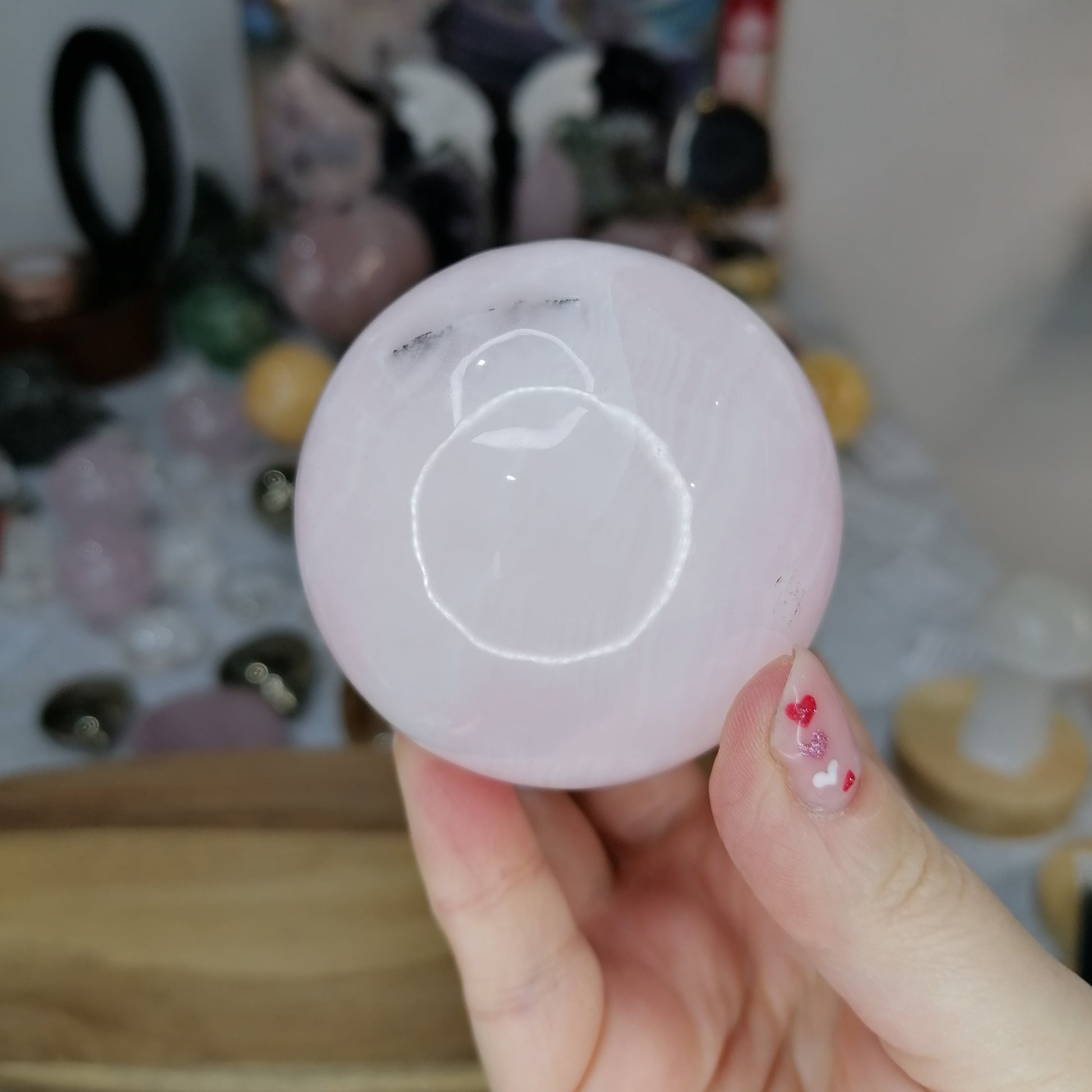 Pink Mangano Calcite Sphere Option B