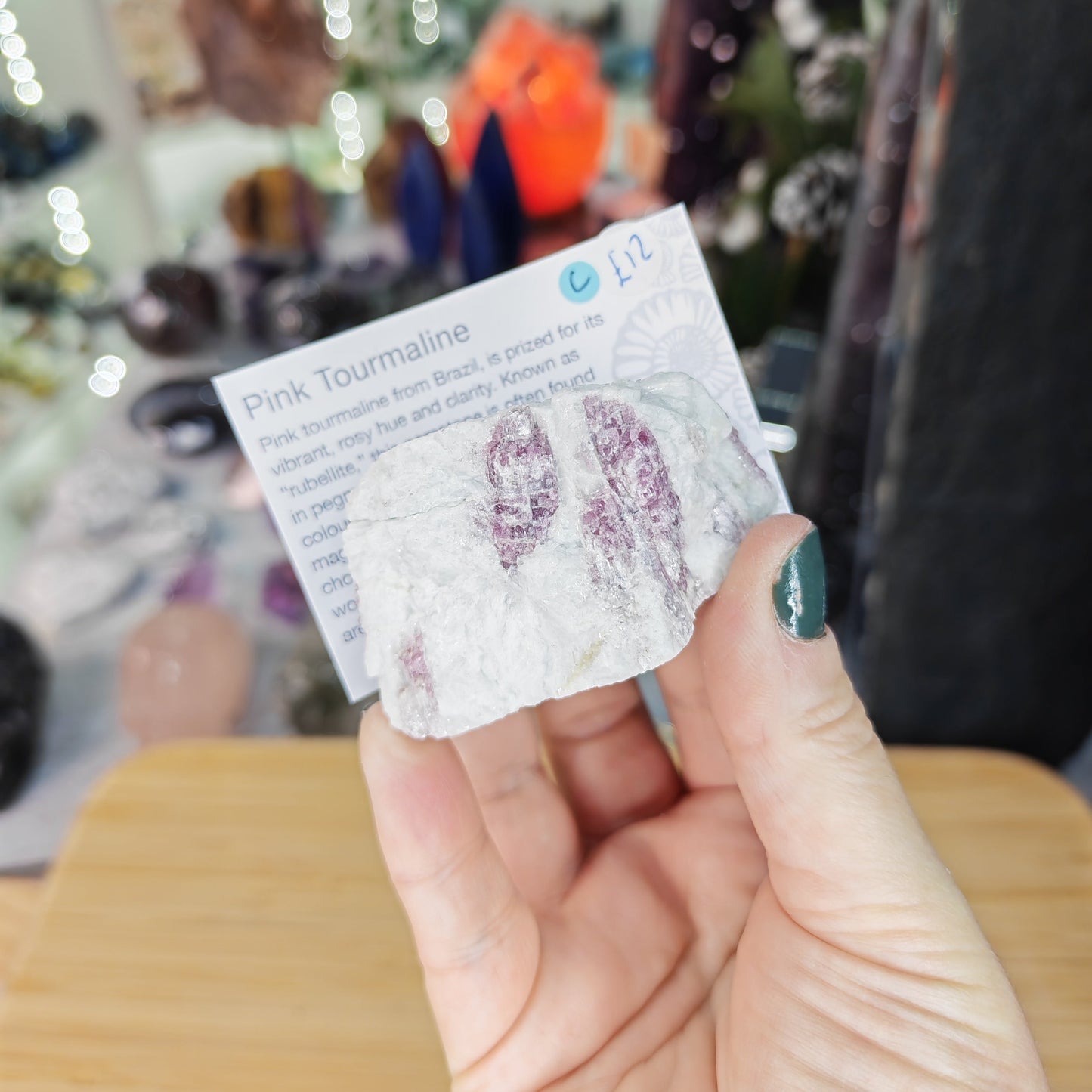 Pink Tourmaline in Quartz Option C