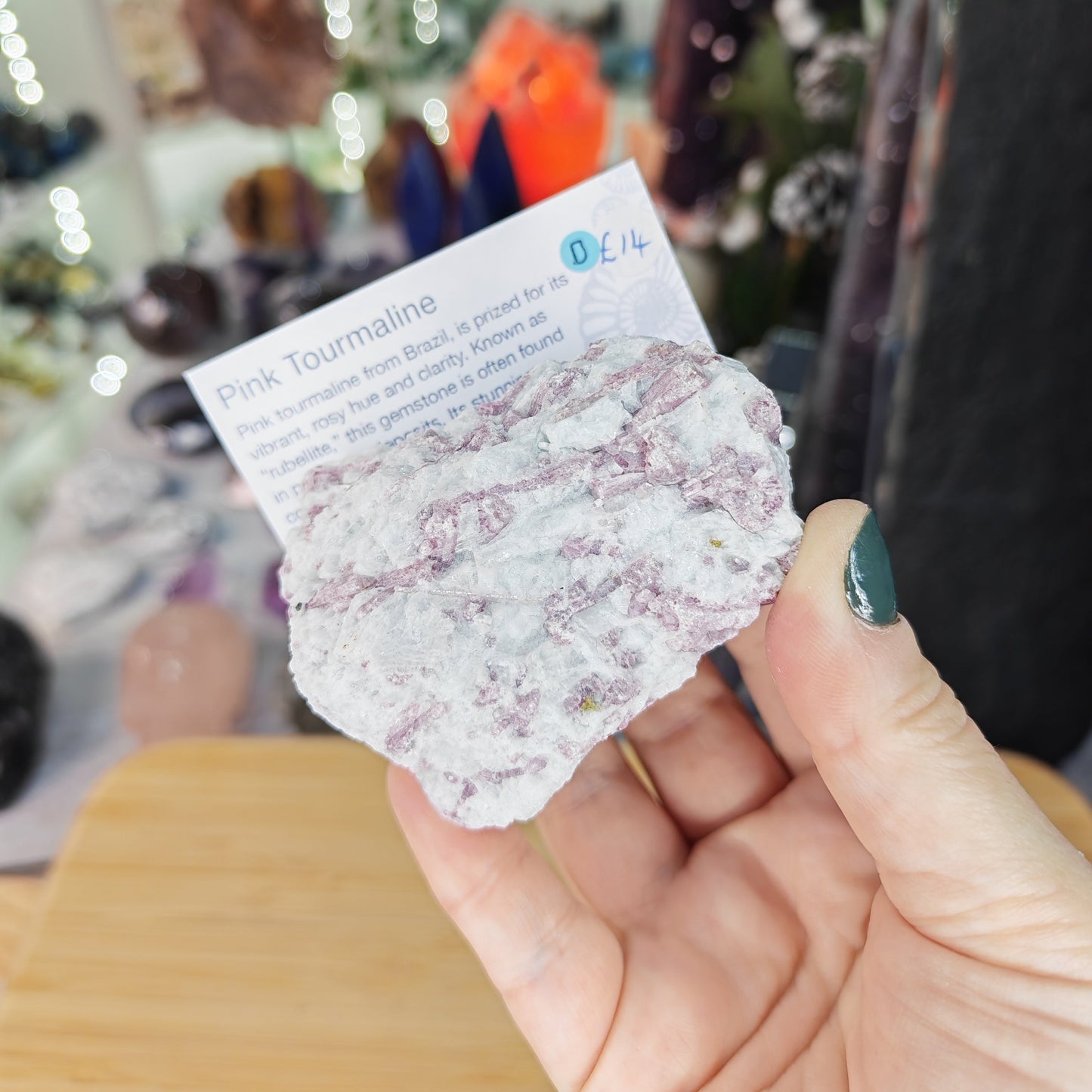 Pink Tourmaline in Quartz Option D