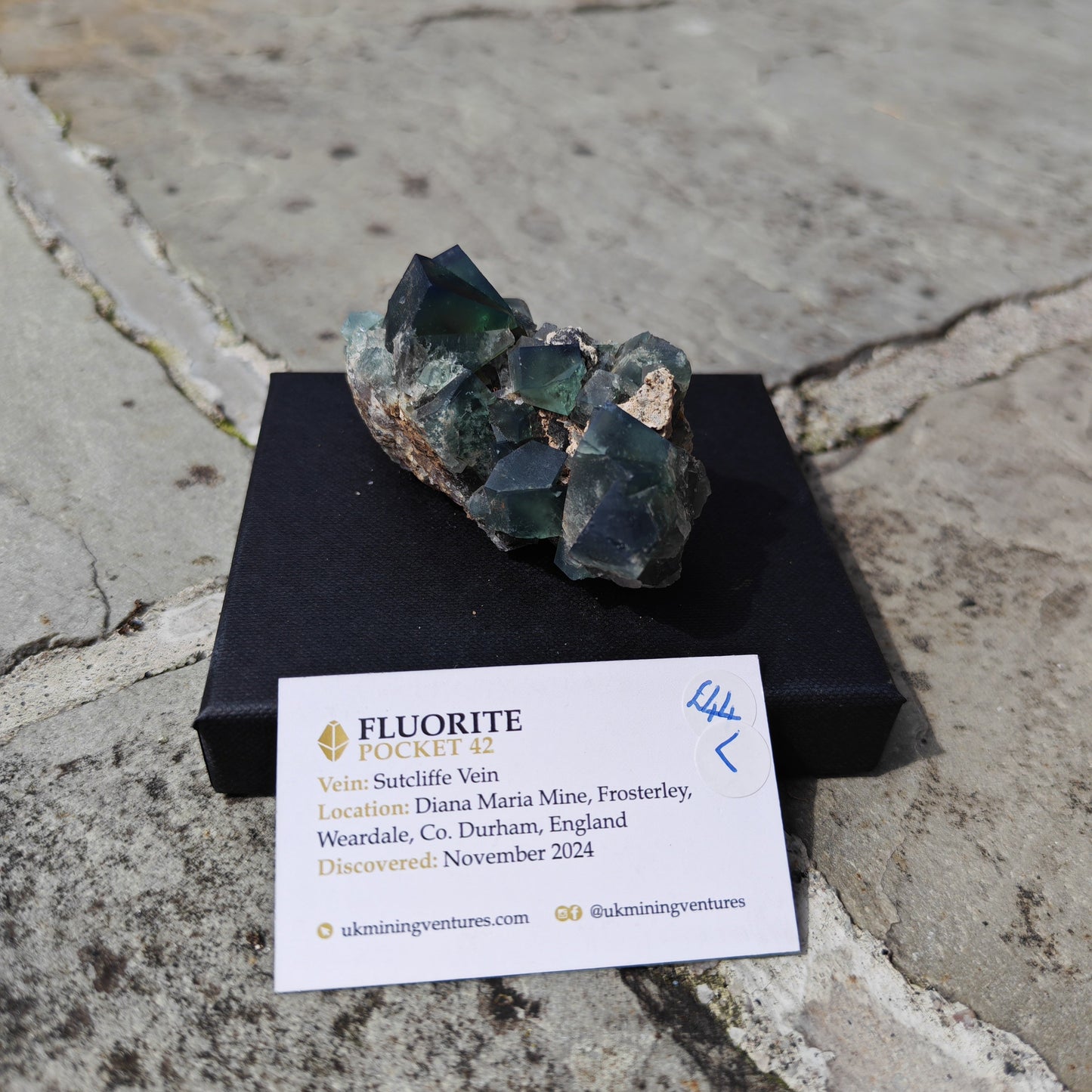 Pocket 42 Fluorite specimen from the UK