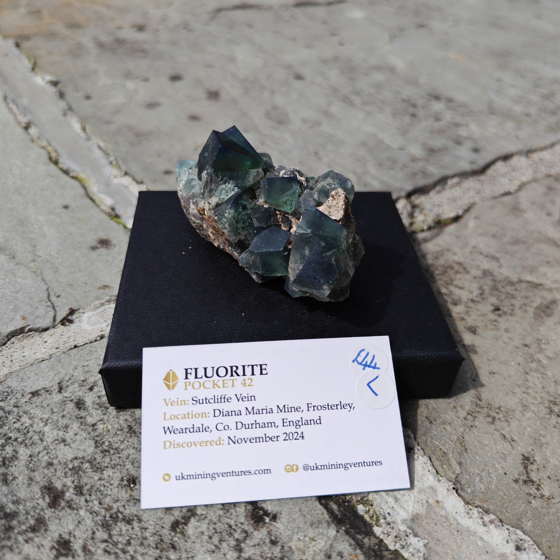 Pocket 42 Fluorite specimen from the UK