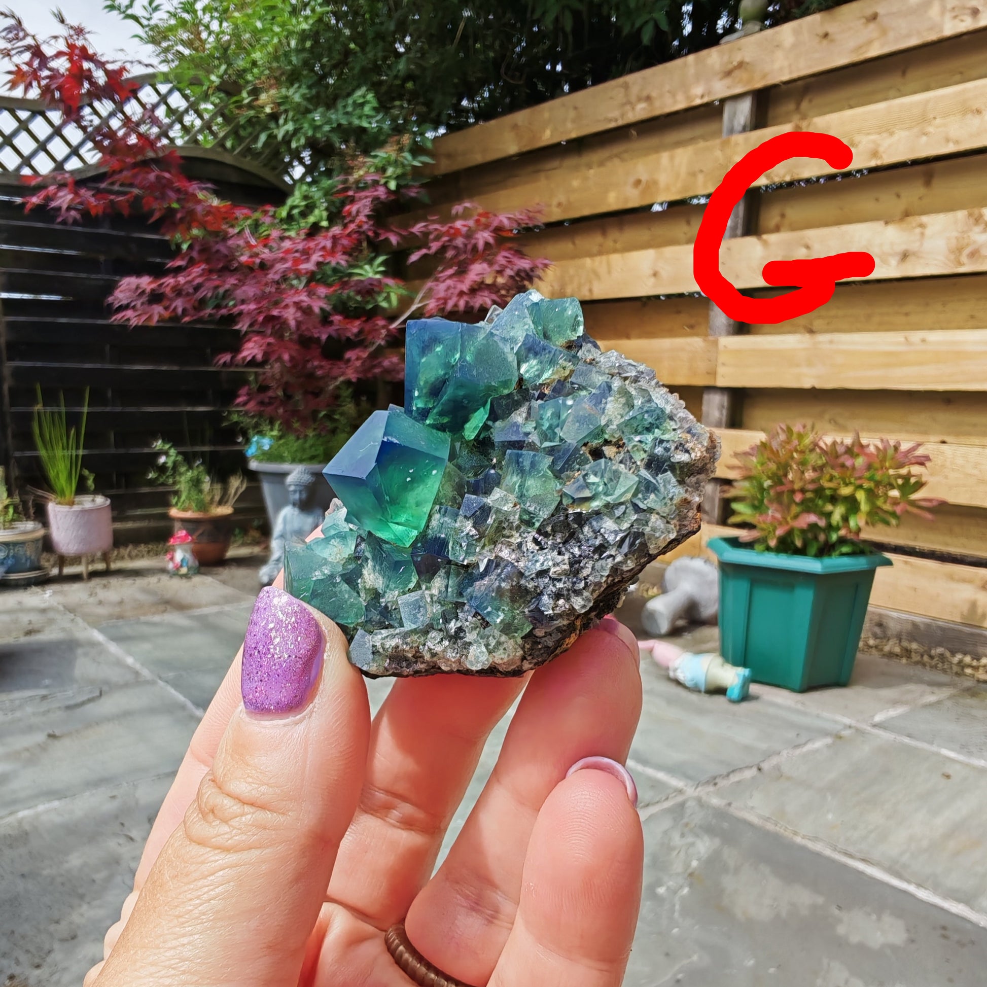 Green Blue Pocket 42 UK Fluorite new discovery fluorite specimen