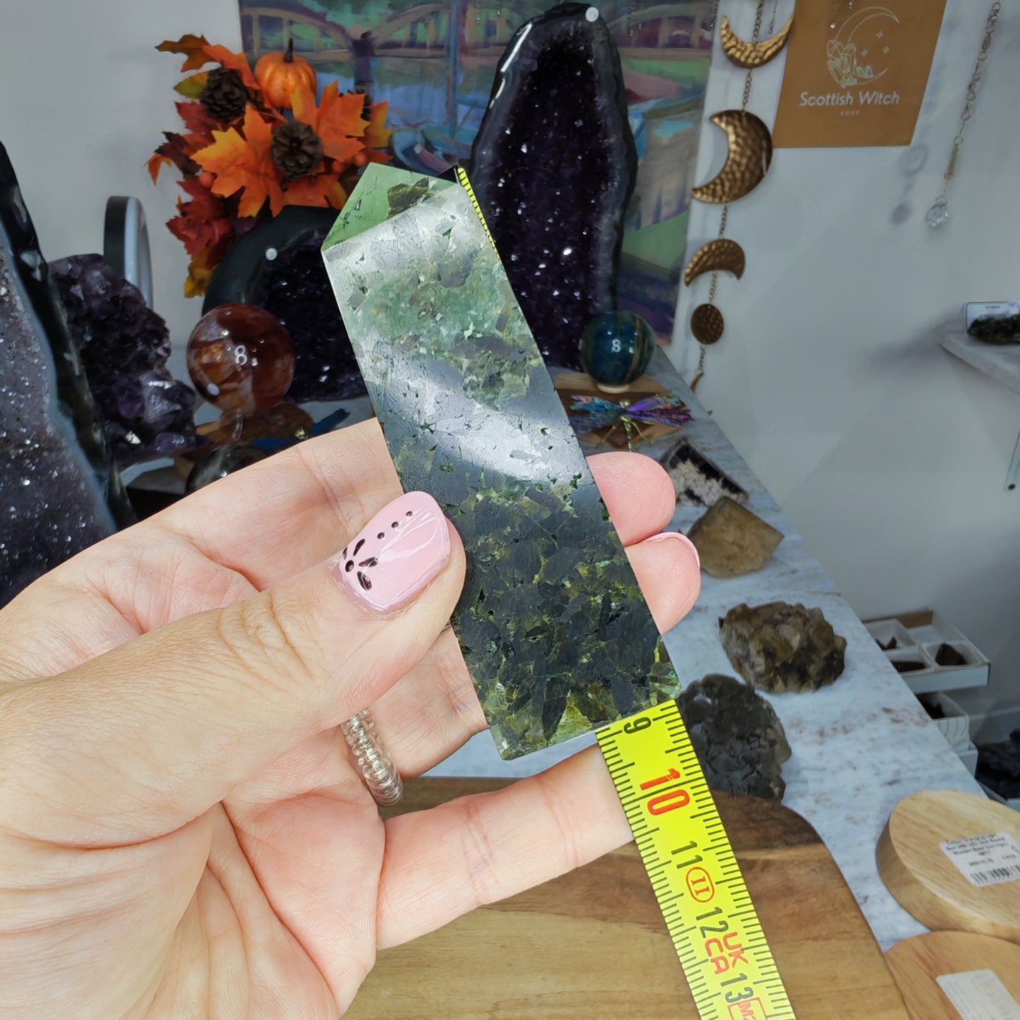 Green Prehnite Tower 90mm