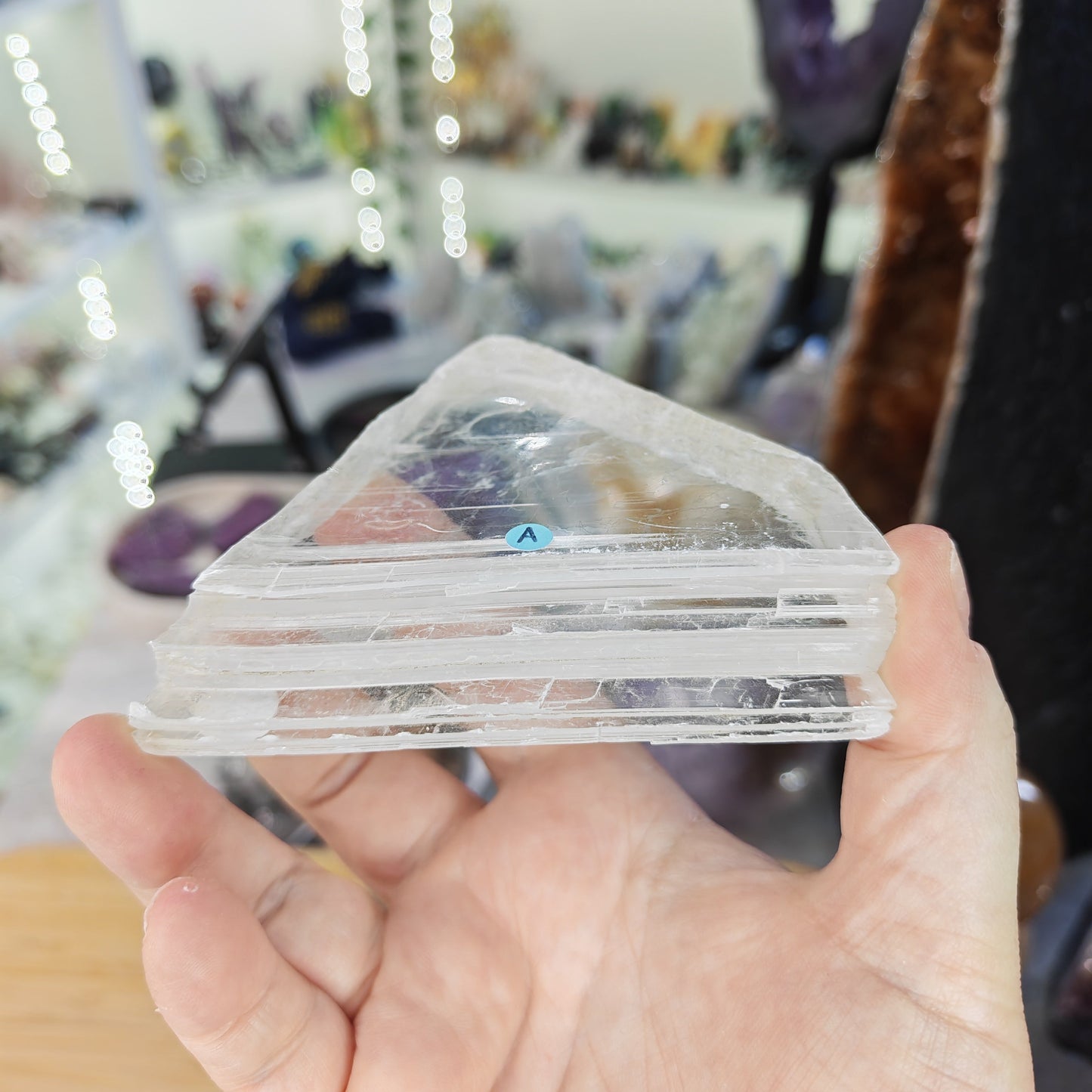 Pure Clear Selenite Slab A