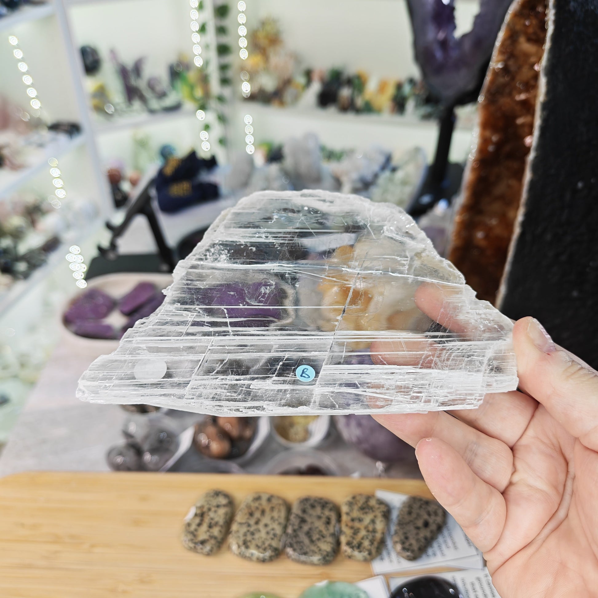 Pure Clear Selenite Slab B