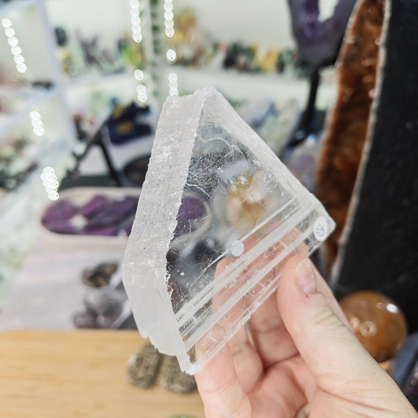 Pure Clear Selenite Slab Option A