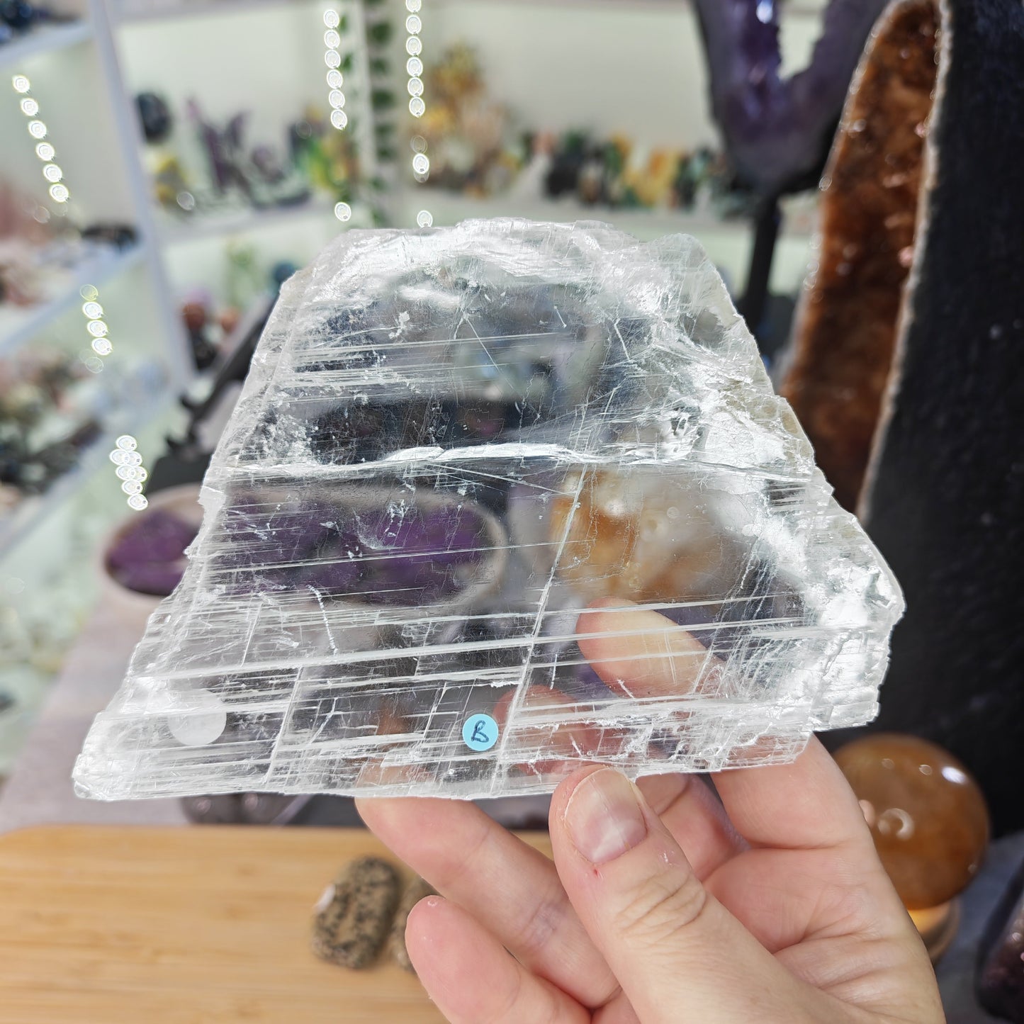 Pure Clear Selenite Slab Option B