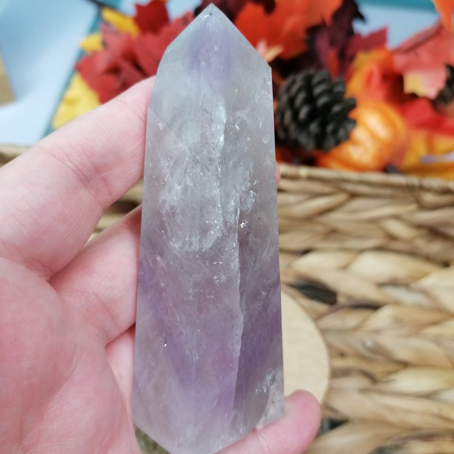 Purple Aura Amethyst Tower with beautiful purple banding throughout