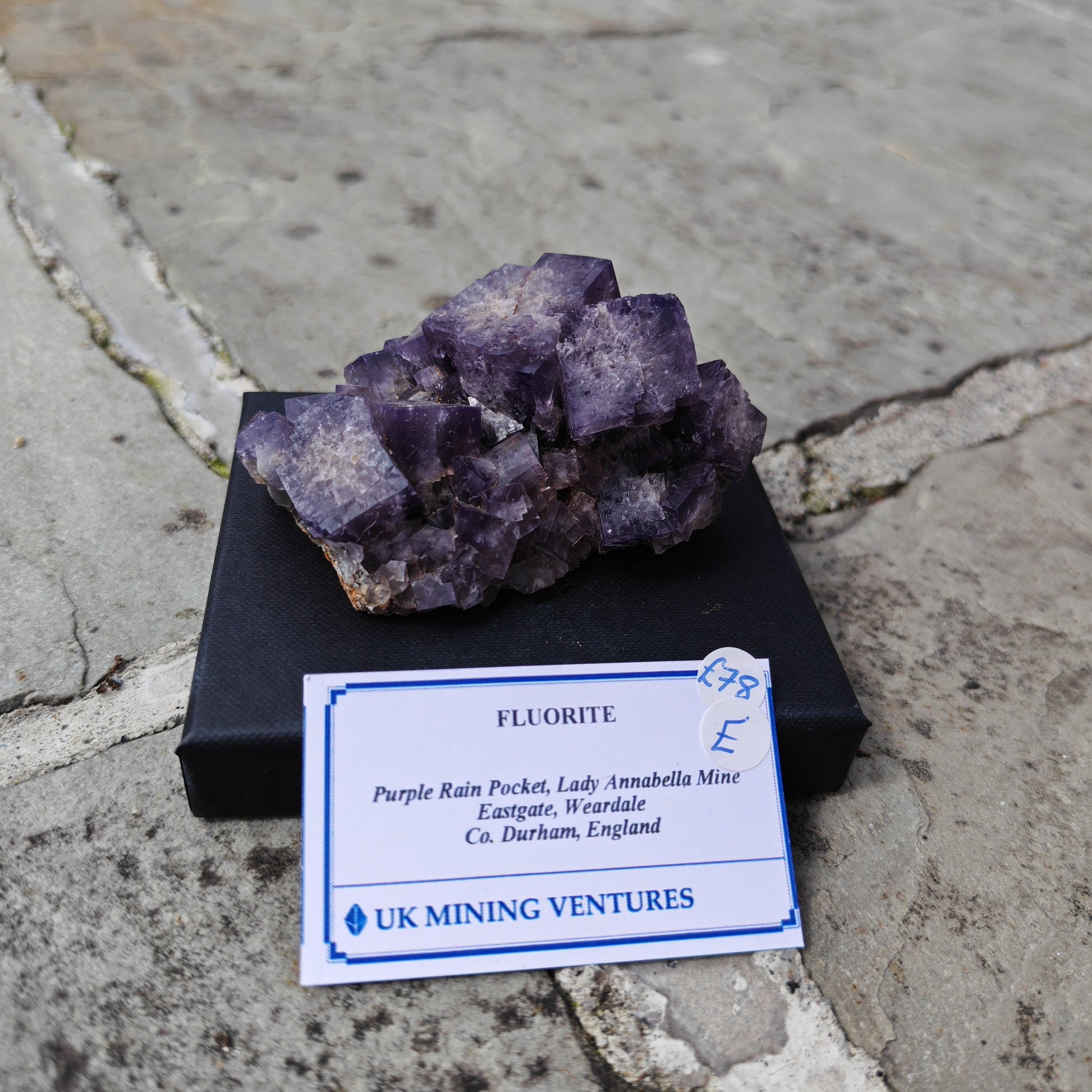 Purple Rain Pocket Fluorite Specimen from Weardale England