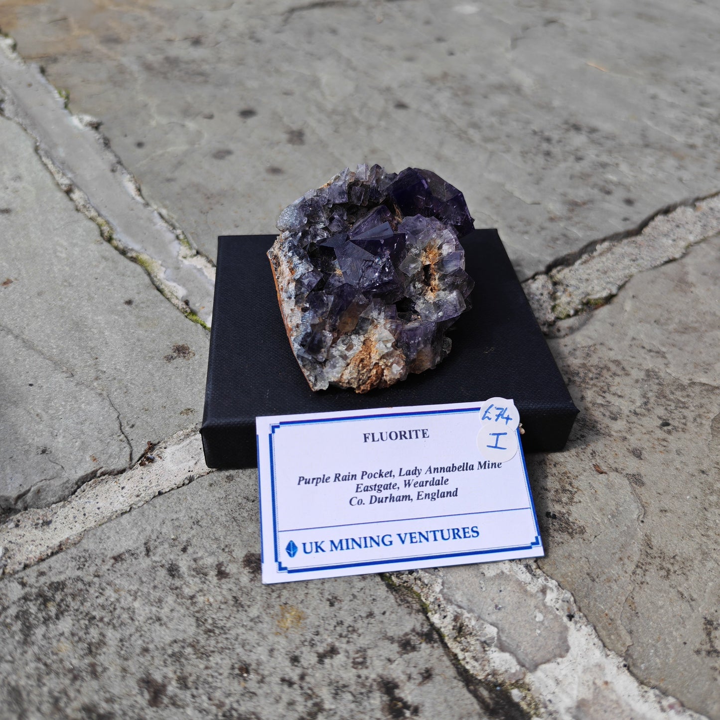 Purple Rain Pocket Fluorite with urple cubes